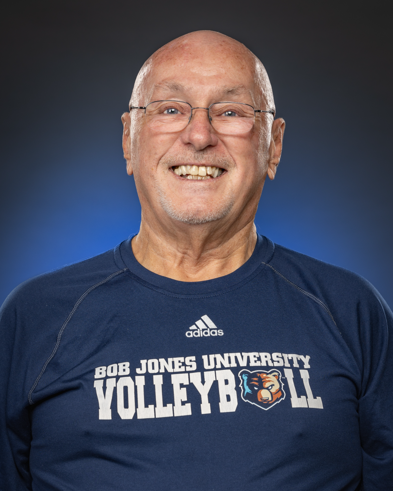 Llewellyn Denny, coaches photo for BJU Bruins WVB at Bob Jones University, Greenville, SC, August 16, 2023. (Anastasia Noonkesser)