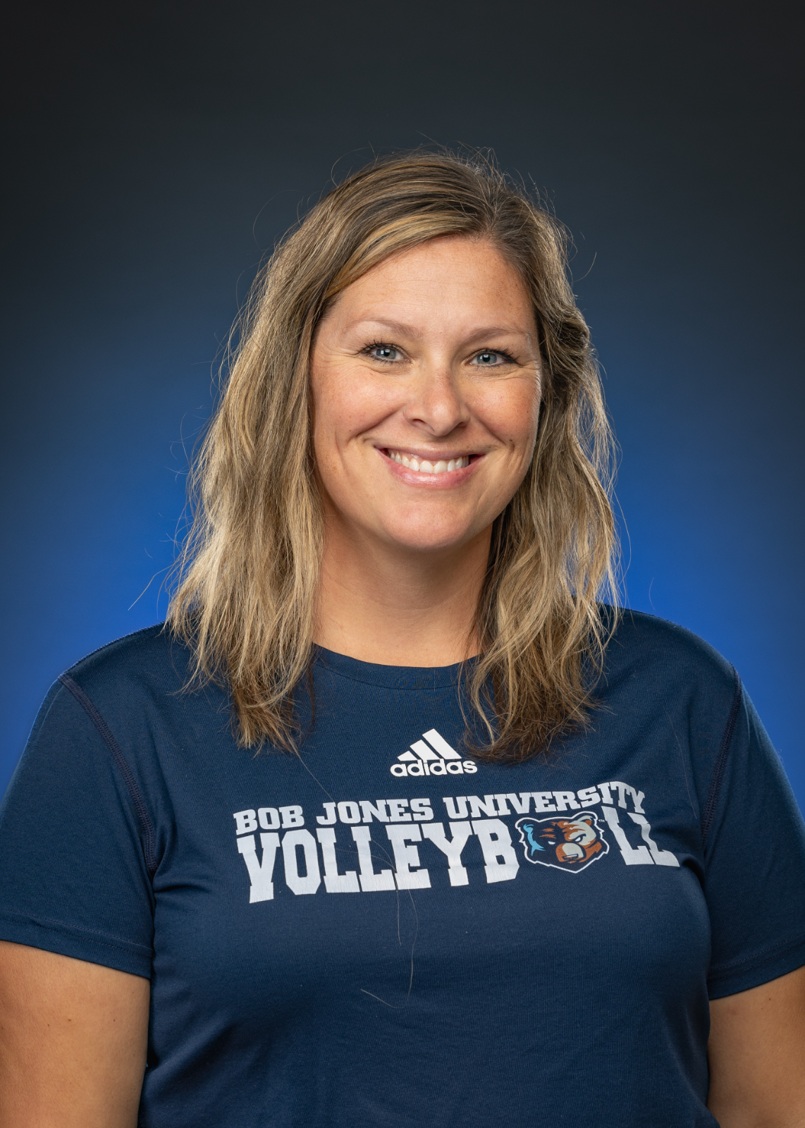 Christina Schlichting, coaches photo for BJU Bruins WVB at Bob Jones University, Greenville, SC, August 16, 2023. (Anastasia Noonkesser)