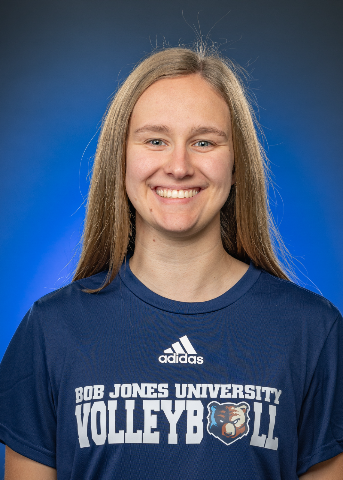 Hollie French, roster photo for BJU Bruins WVB at Bob Jones University, Greenville, SC, August 16, 2023. (Anastasia Noonkesser)