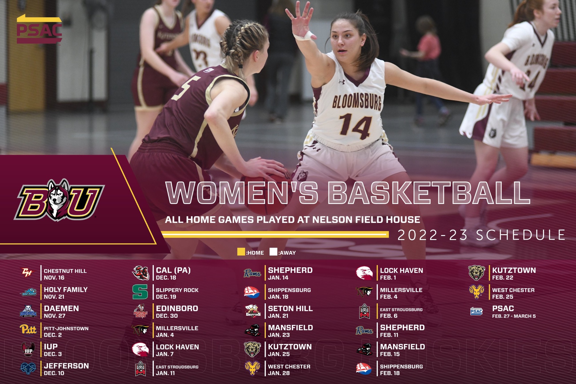 Women's Basketball Opens Season on Nov. 16 Bloomsburg Athletics