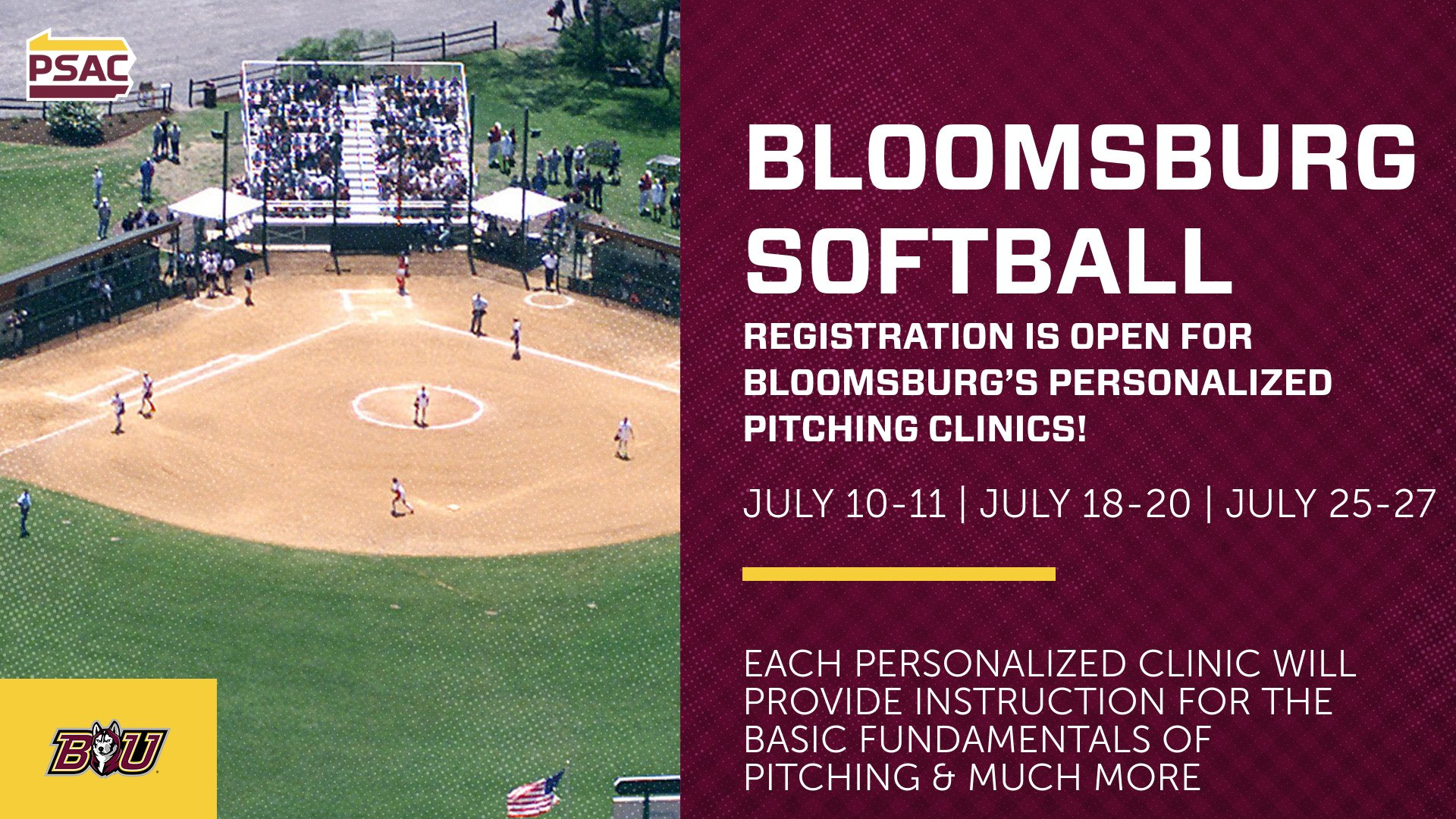 Softball To Hold Personalized Pitching Clinics In July Bloomsburg