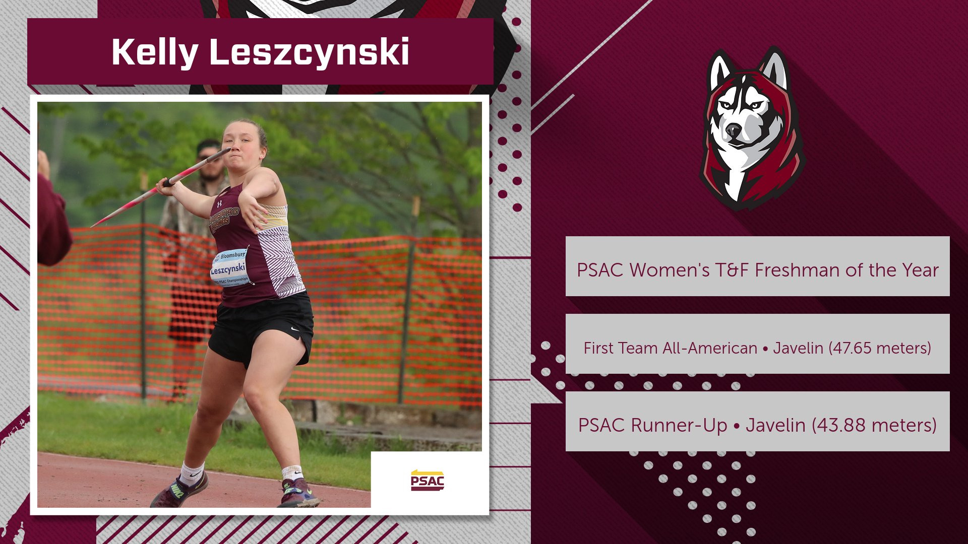 Leszcynski Named PSAC Women's Track & Field Freshman of the Year