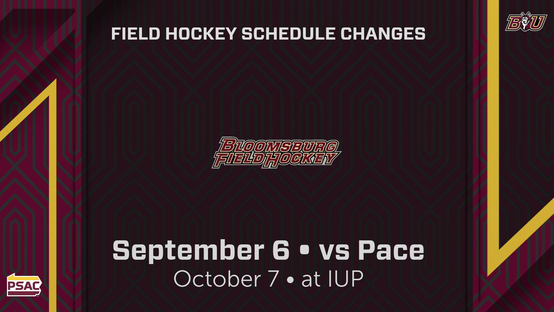 Field Hockey Announces Schedule Changes Bloomsburg Athletics