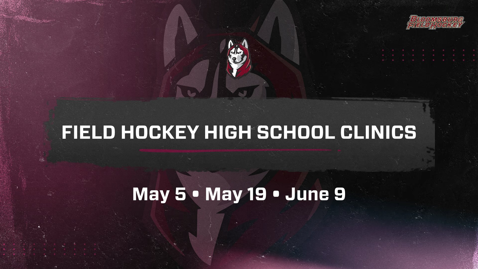 Field Hockey Announces Dates for Clinics Bloomsburg Athletics