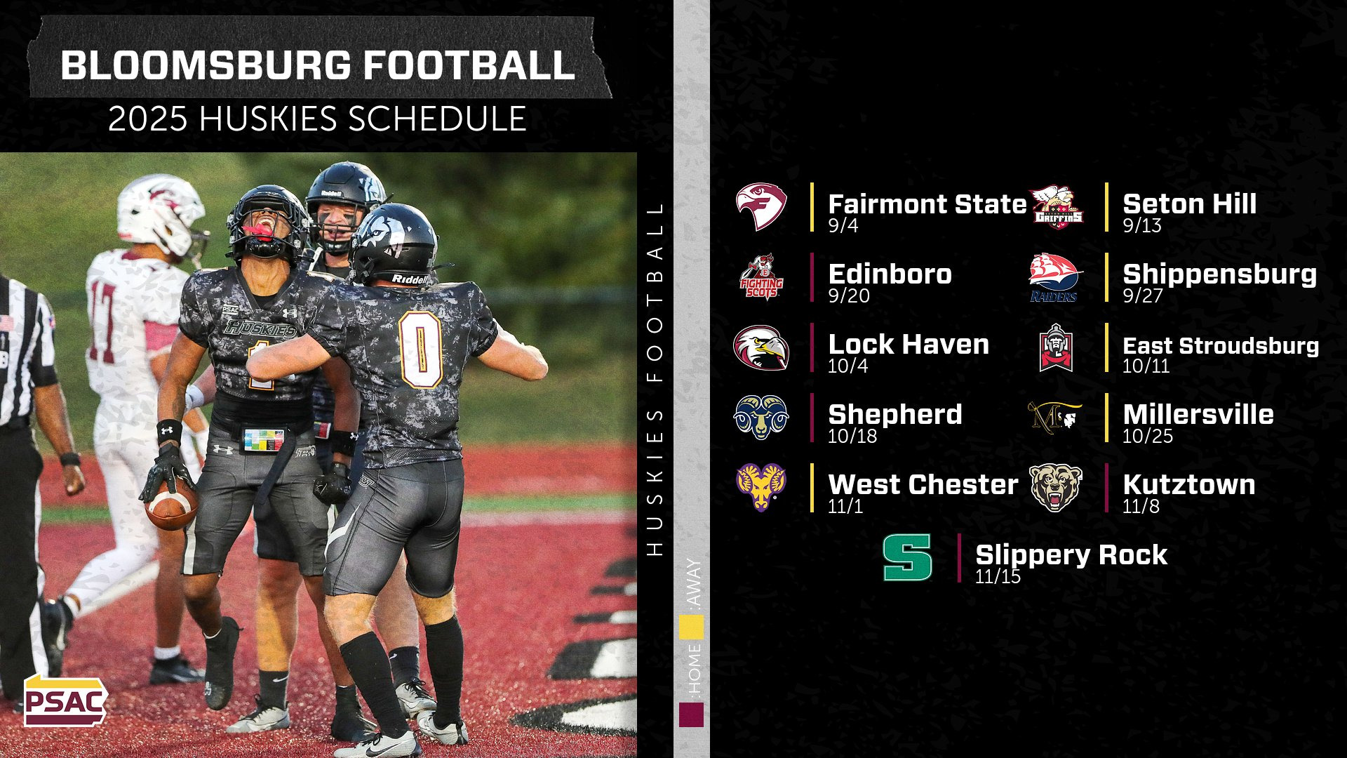 2025 Football Schedule Bloomsburg Athletics