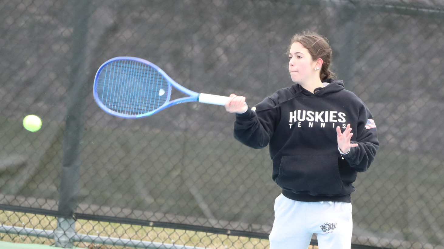 Lily Sierka returns a serve