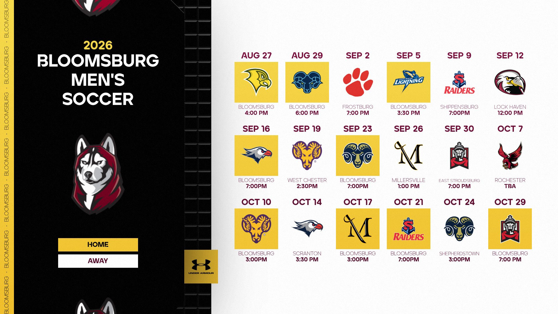 2026 Men's Soccer Schedule