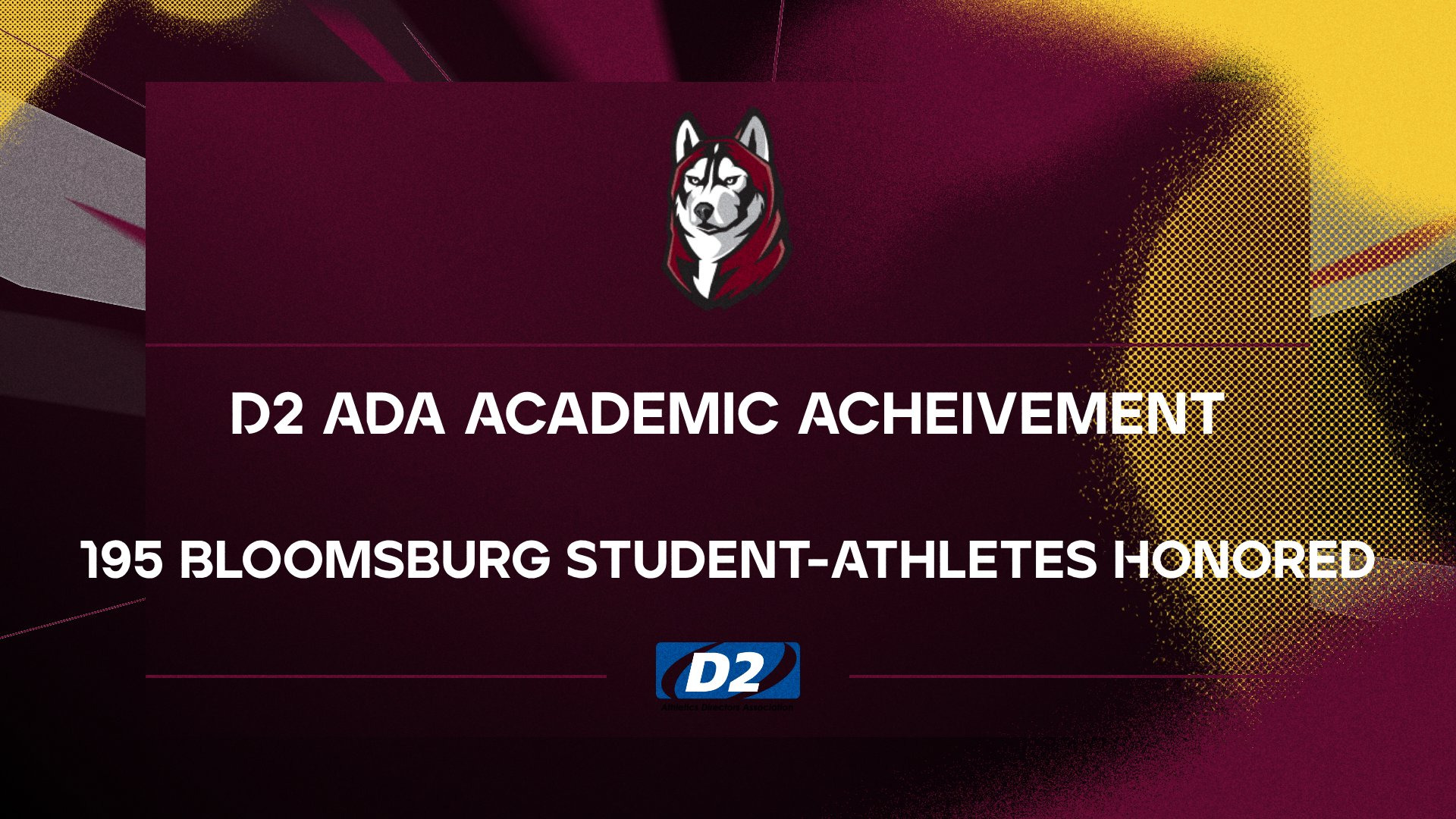 195 Bloomsburg Students Athletes Honored with D2 ADA Academic Achievement