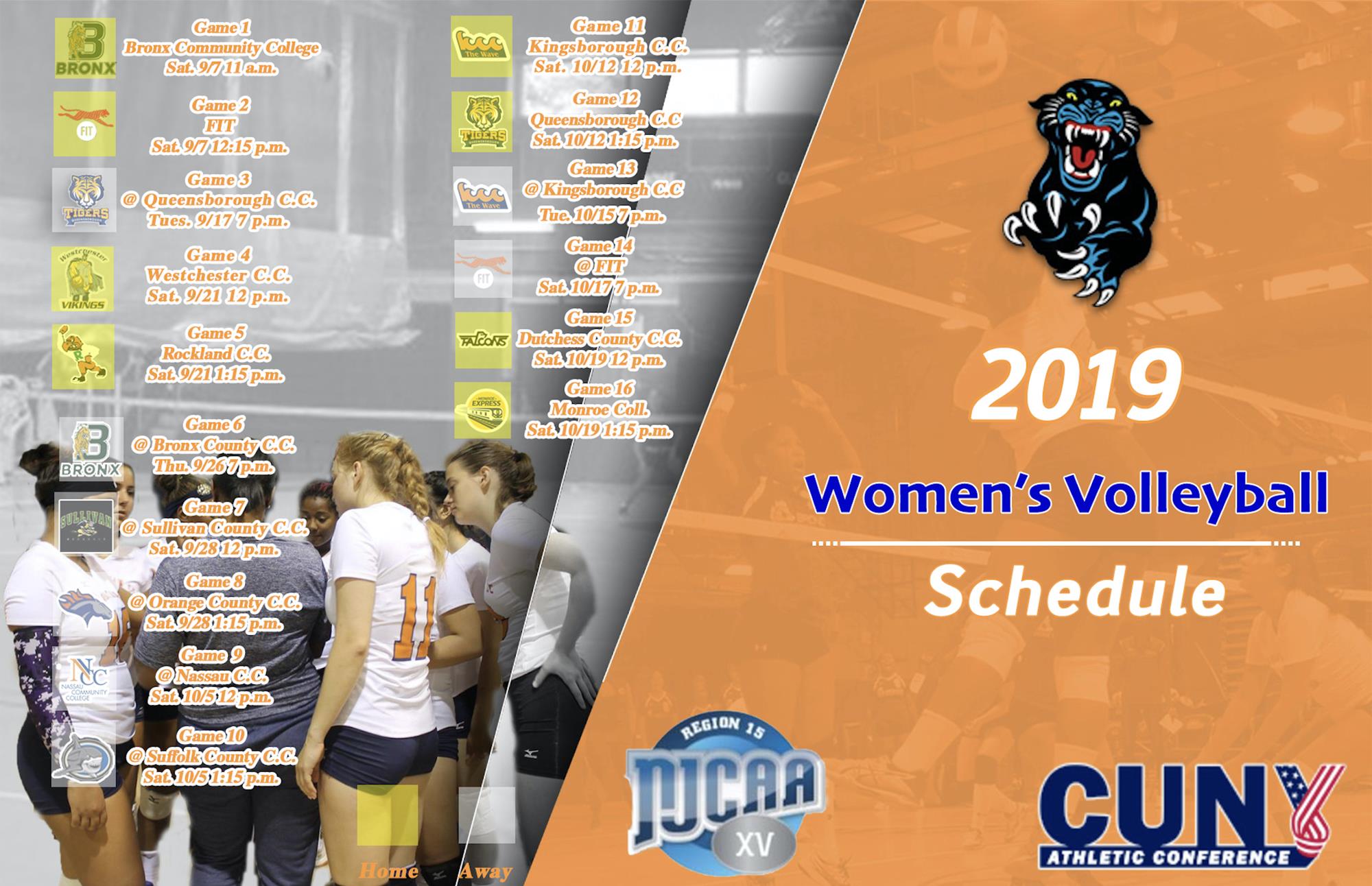 Women's Volleyball Unveils 2019 Regular Season Schedule Borough of