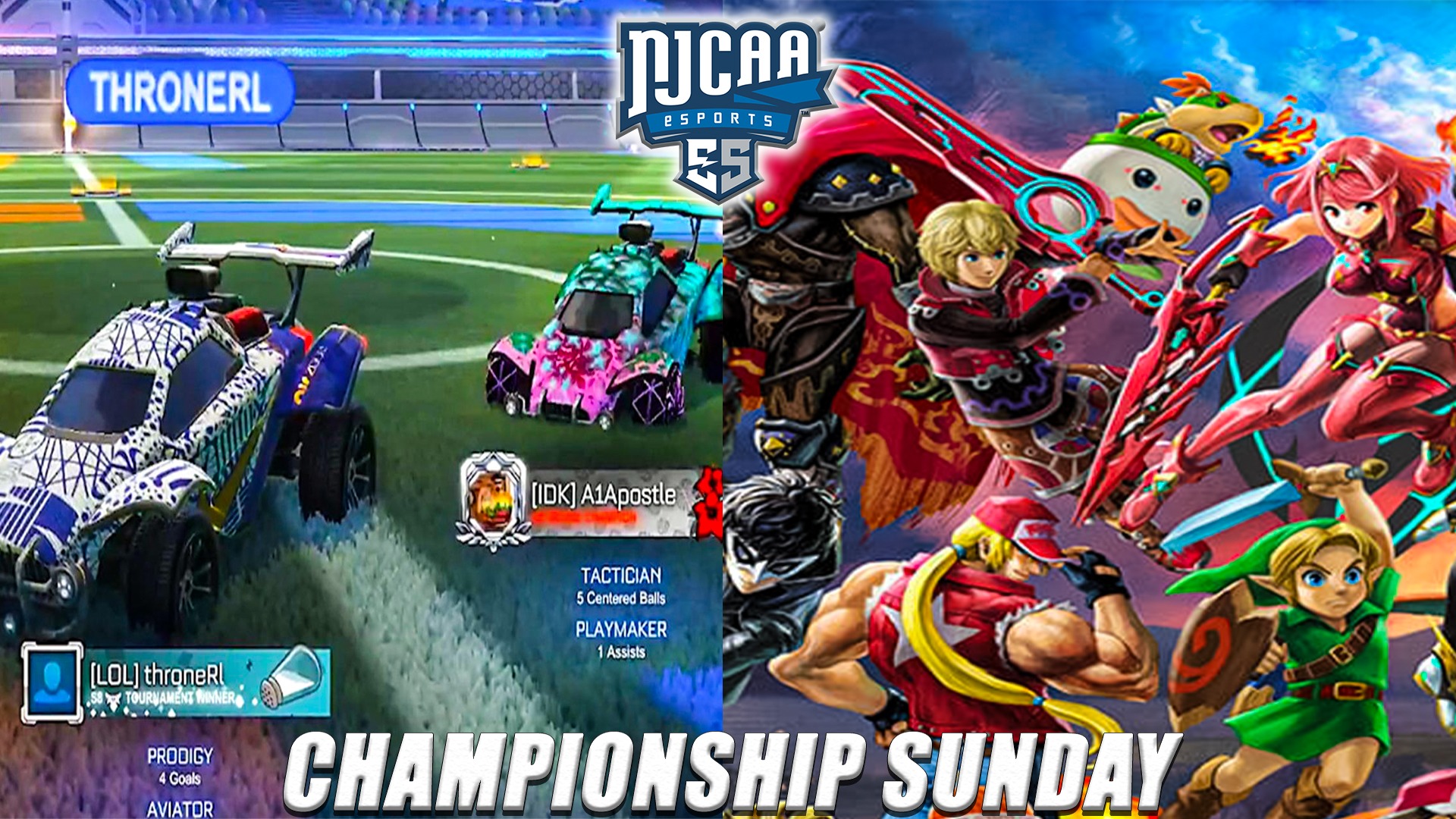 2022 NJCAAE Rocket League and Smash Ultimate Front Page Image