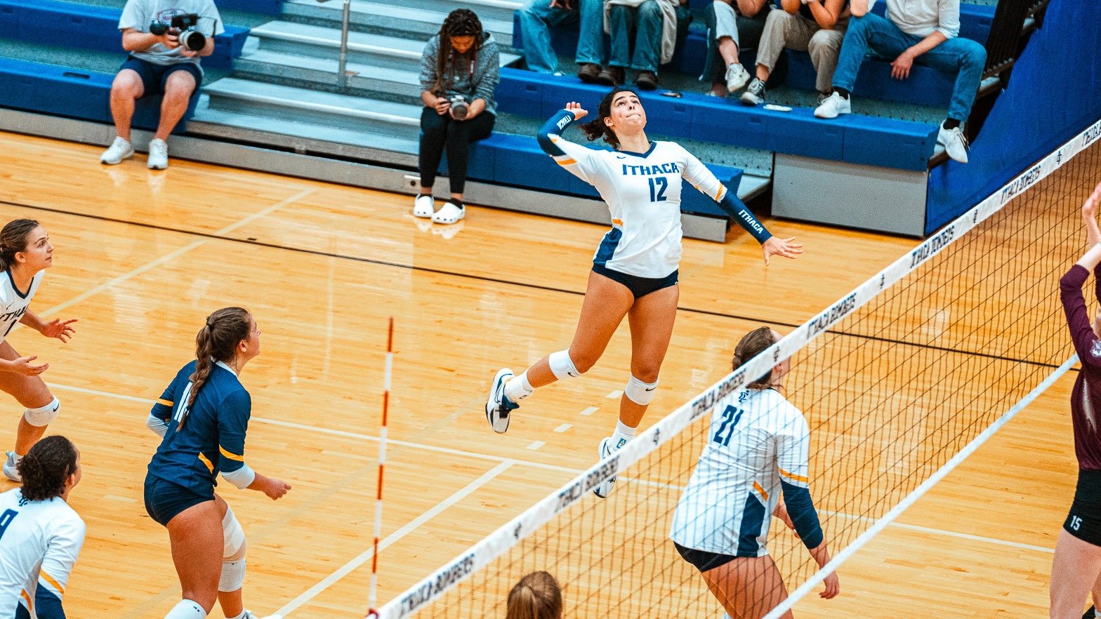 No. 23 Ithaca Volleyball Roll Past (RV) Ohio Wesleyan in Four Sets Ithaca College Athletics