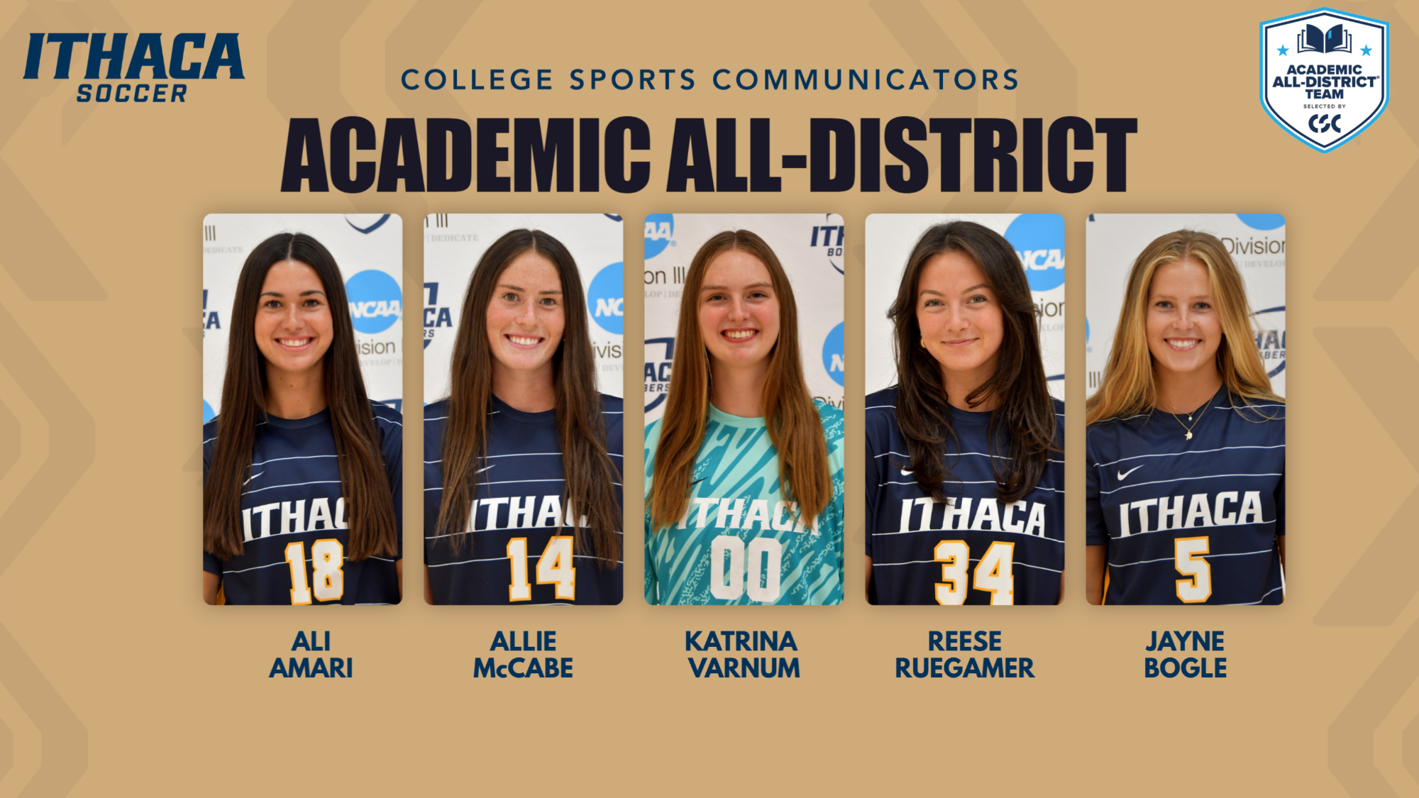 CSC Women's Soccer Academic All-District
