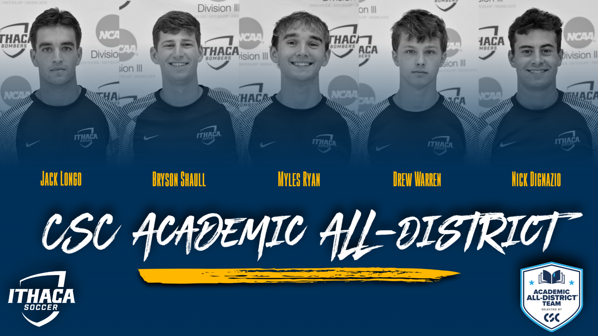 CSC Academic All-District Men's Soccer