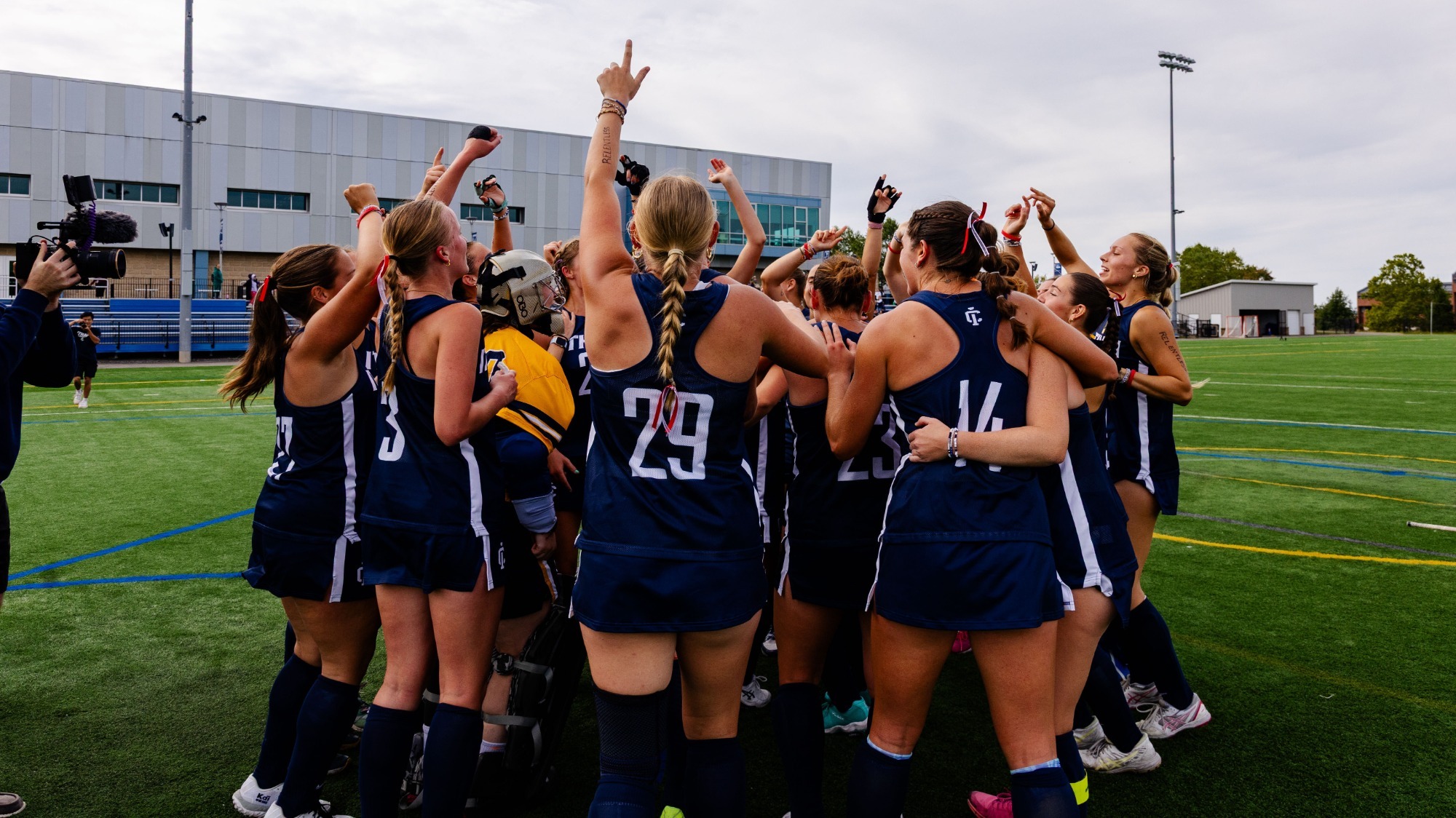 field hockey huddle 2026 vs. union