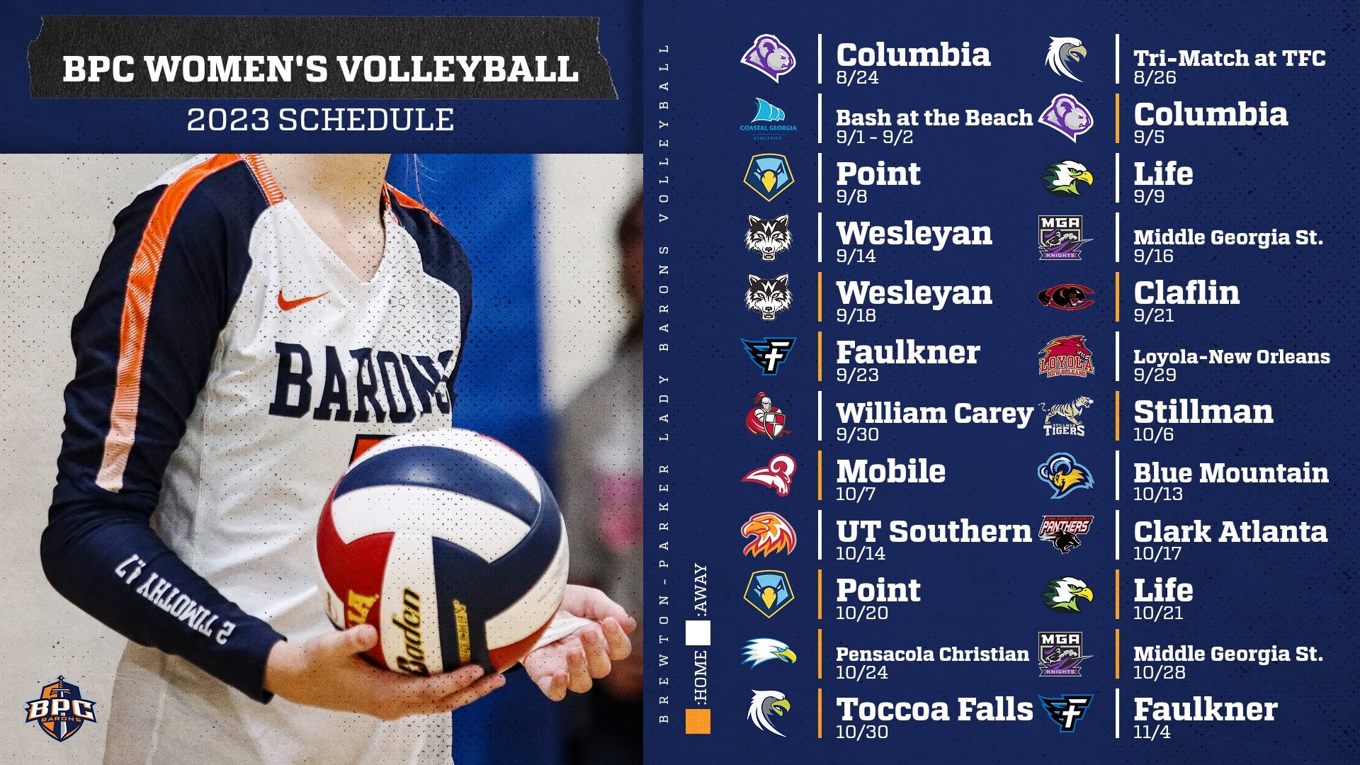 Women’s Volleyball Announces 2023 Schedule BrewtonParker College