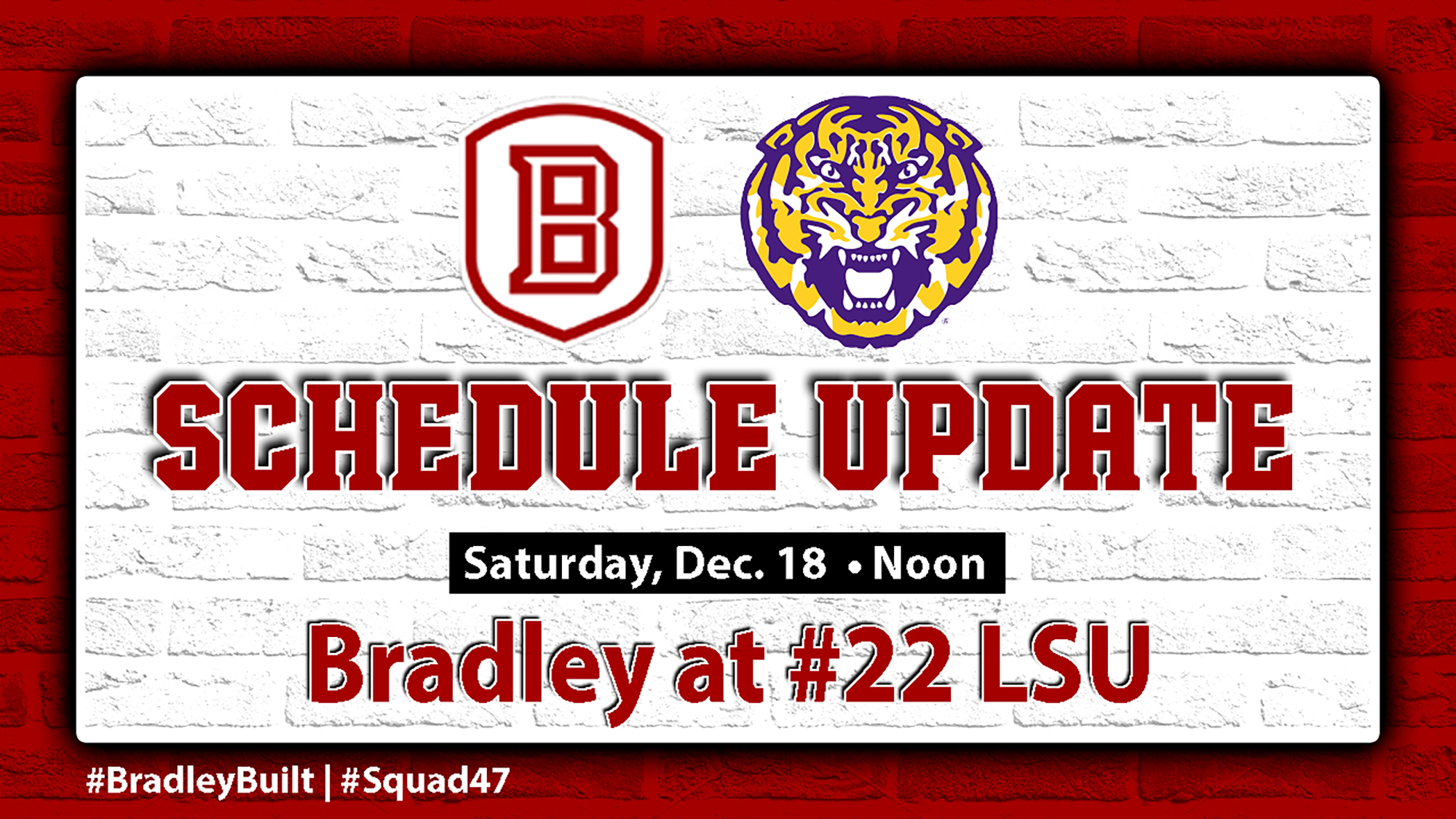 Women's Basketball Adds LSU Visit to the Schedule Bradley University