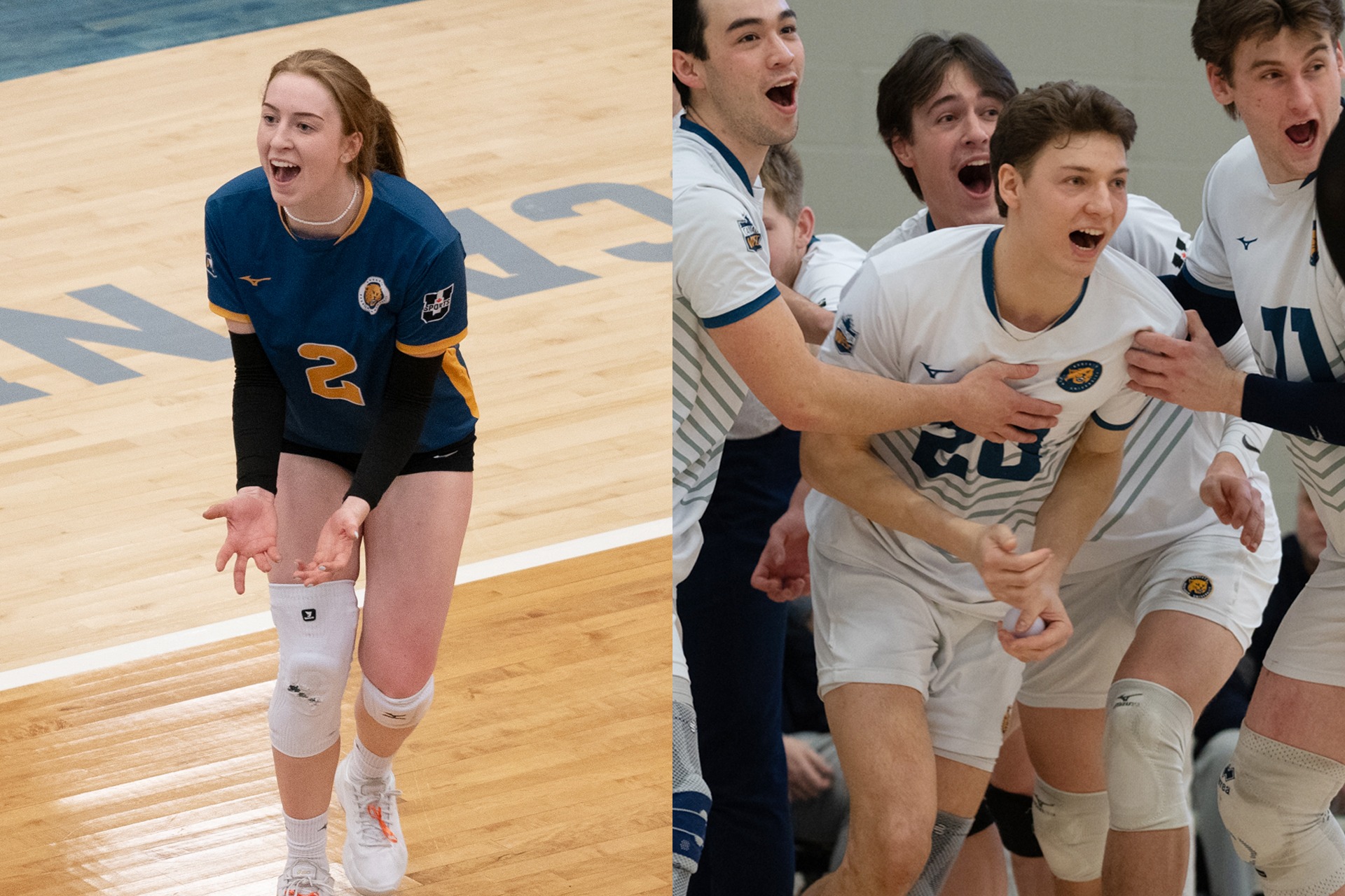 Paycen Warkentin and Carly Thomson are shown in recent games at the HLC