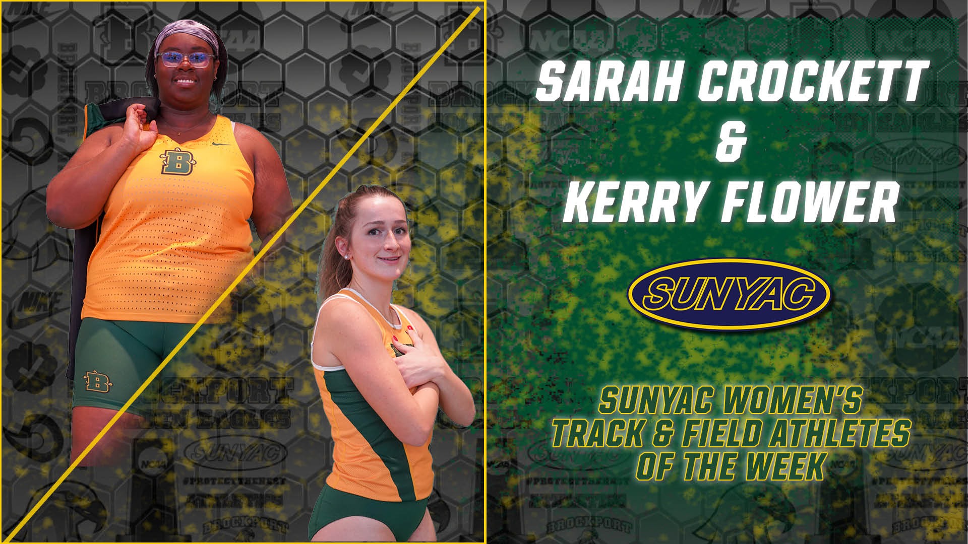 Crockett & Flower Snag SUNYAC Weekly Awards SUNY Brockport Athletics
