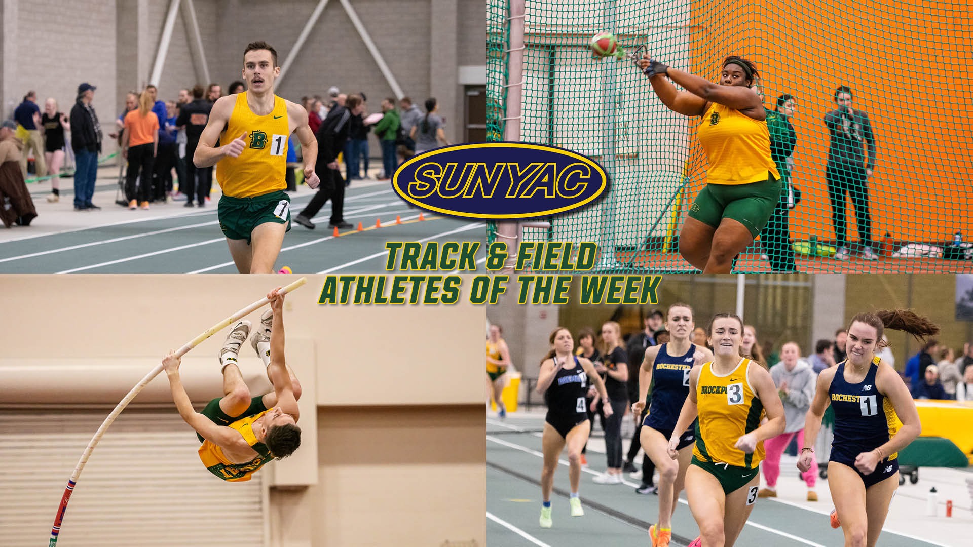 Golden Eagles Sweep Track & Field SUNYAC Weekly Awards SUNY Brockport
