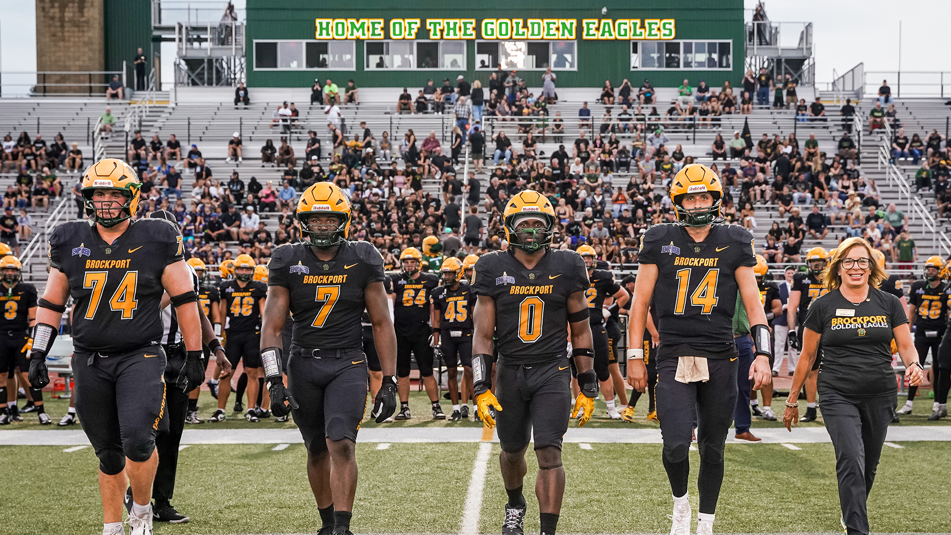 Liam Malgieri, Ben Gocella, Darius Cervi, Nazhier Wilson & SUNY Brockport President
