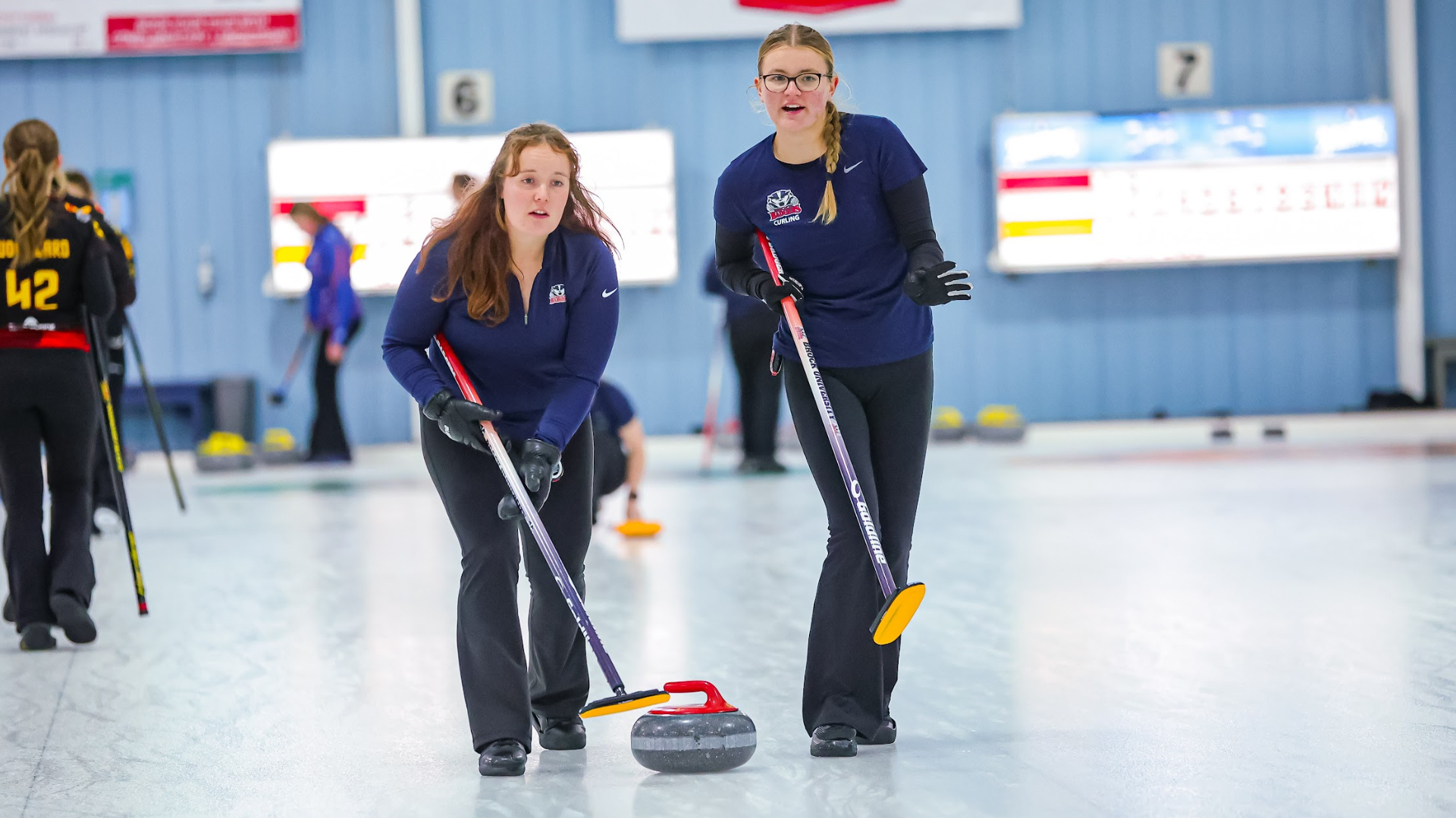 Brock Women's curling in action