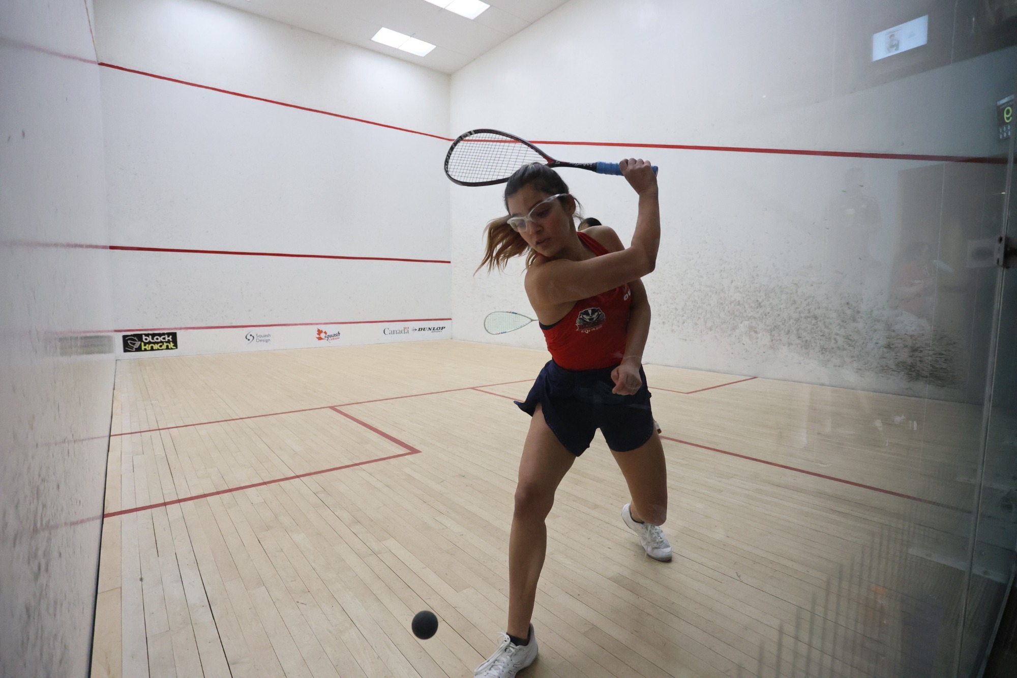 Danielle Tona hitting backhand