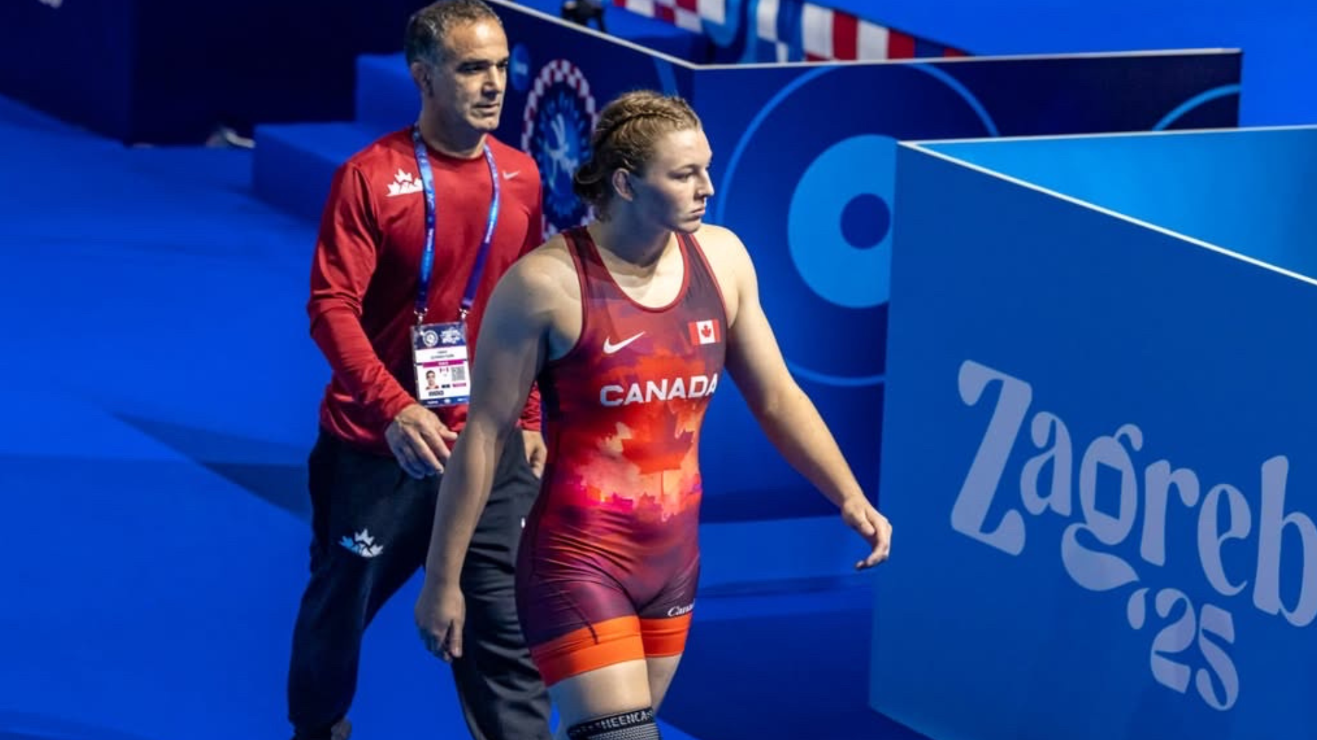 Brianna Fraser pictured on the right heading into competition