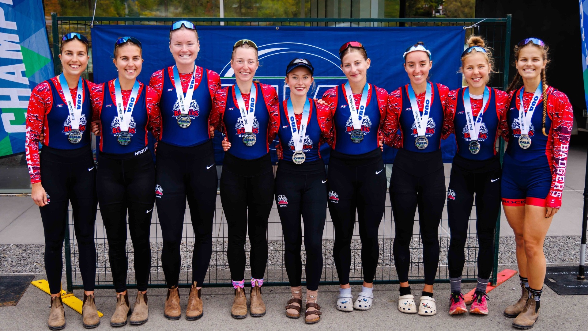 Women's Eight with medals