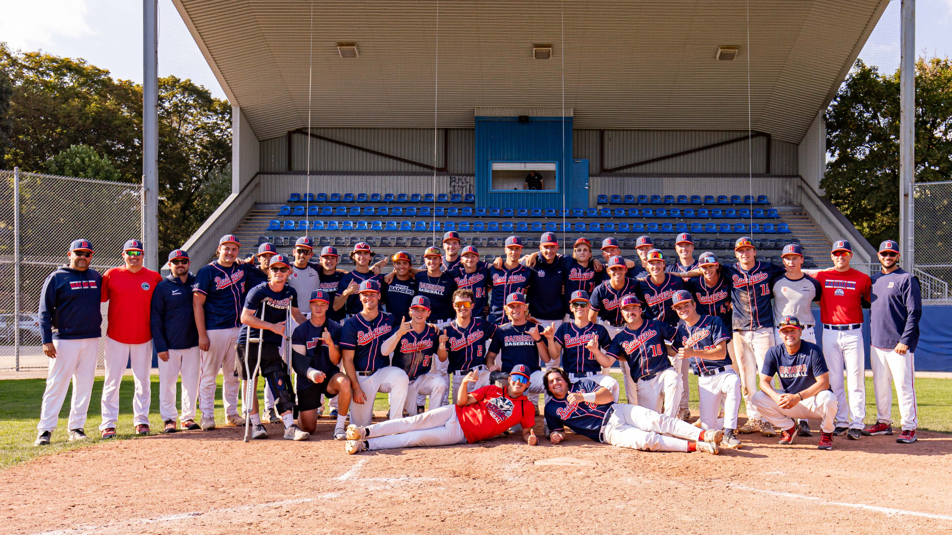 Brock baseball team pictured in a team photo in Guelph, Ont.