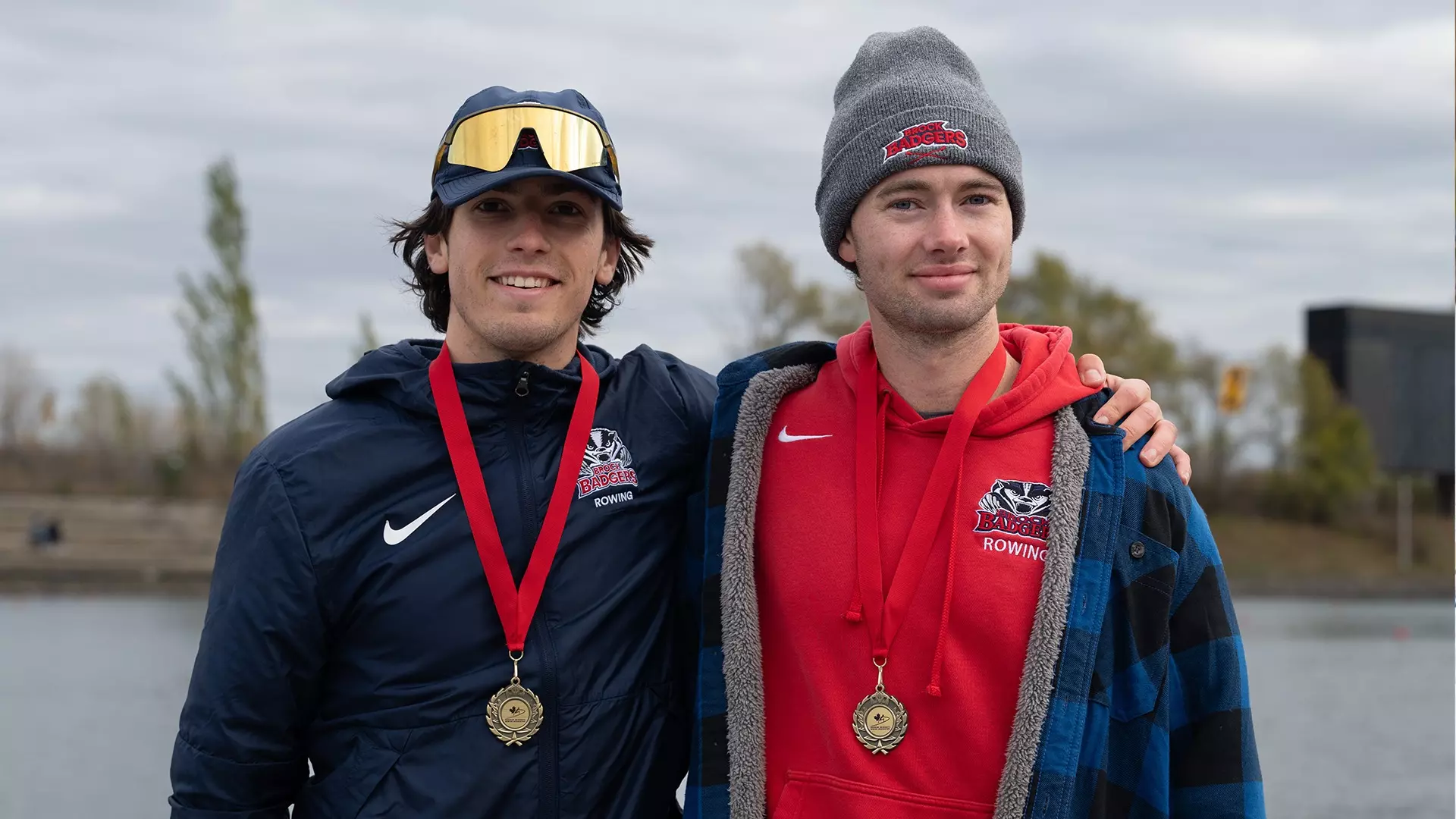 Riley Watson and Connor Dodds pose with their gold medal