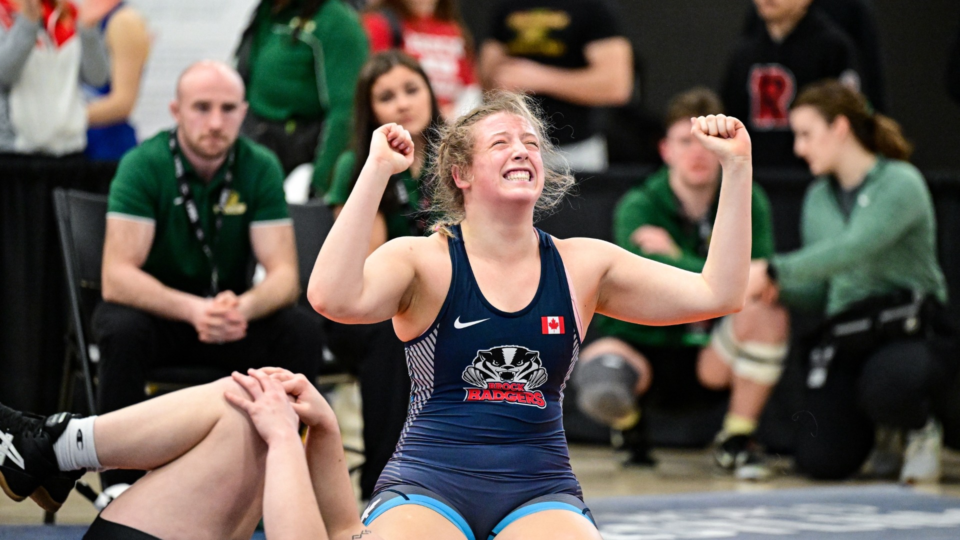 Cassie Corbett celebrating