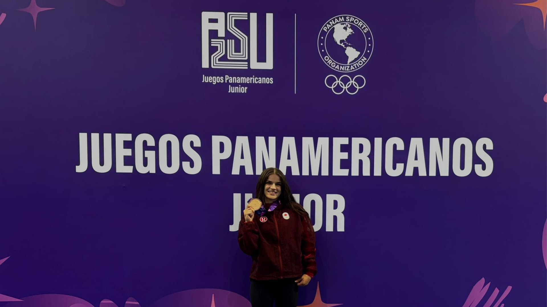 Mia Friesen with bronze medal at 2025 Junior Pan-American Games