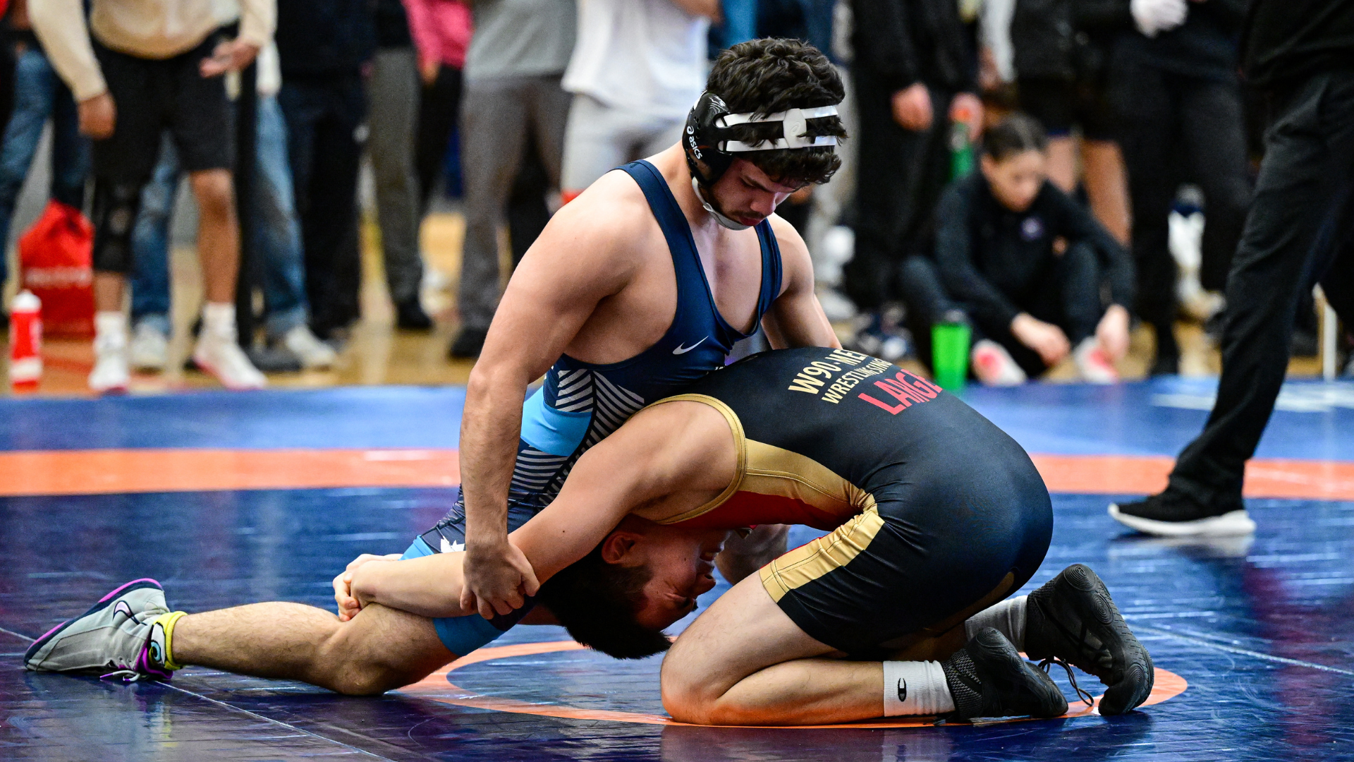 Javier Tonita-Charriez controls an opponent at the Brock Open