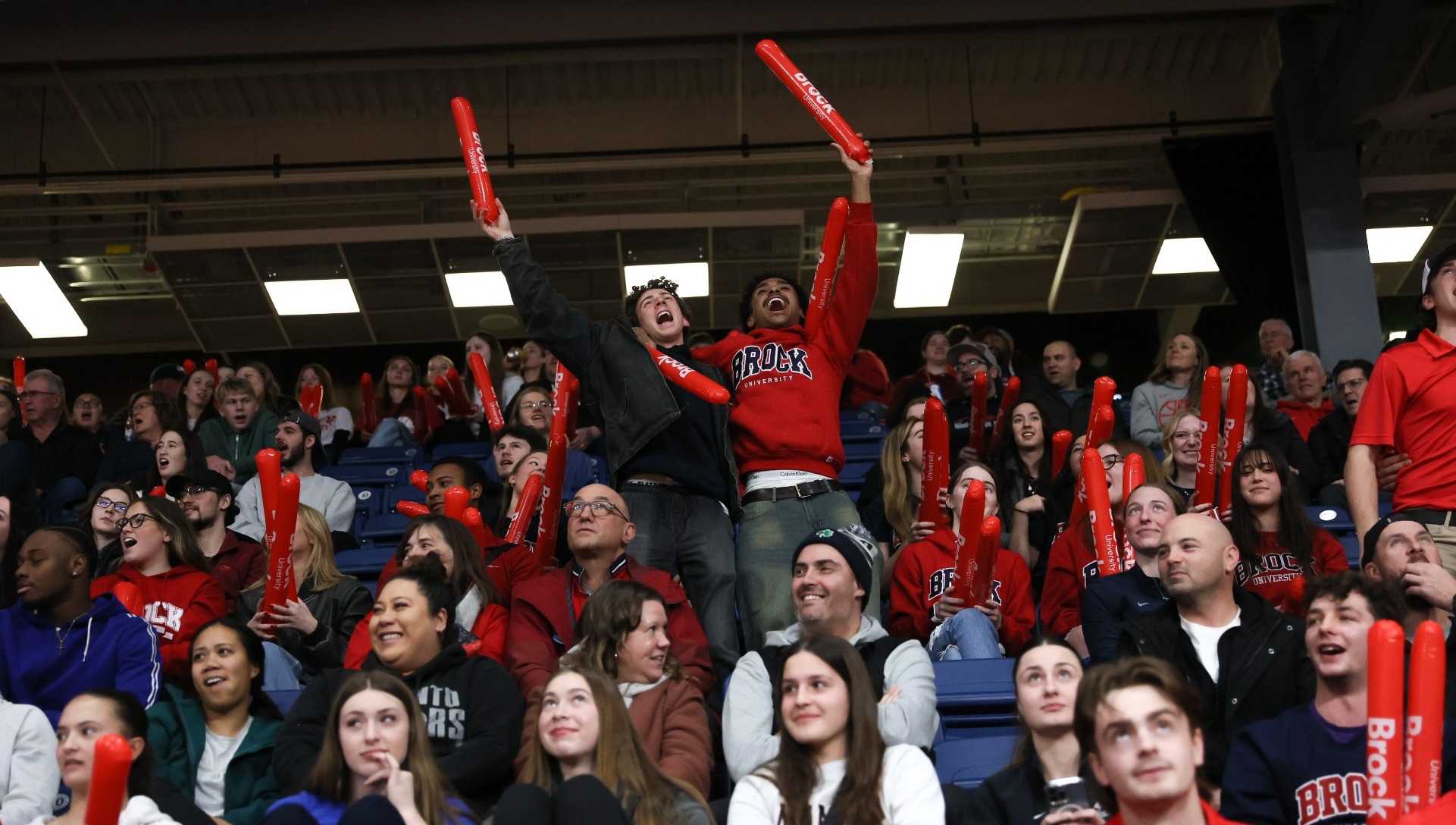 Fans cheering at Paint the Meridian Red
