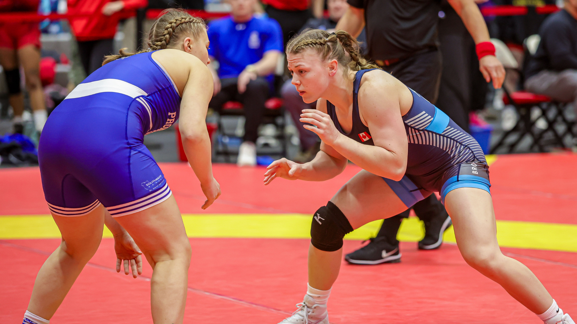 Vanessa Keefe prepares to grapple an opponent at the Guelph Open