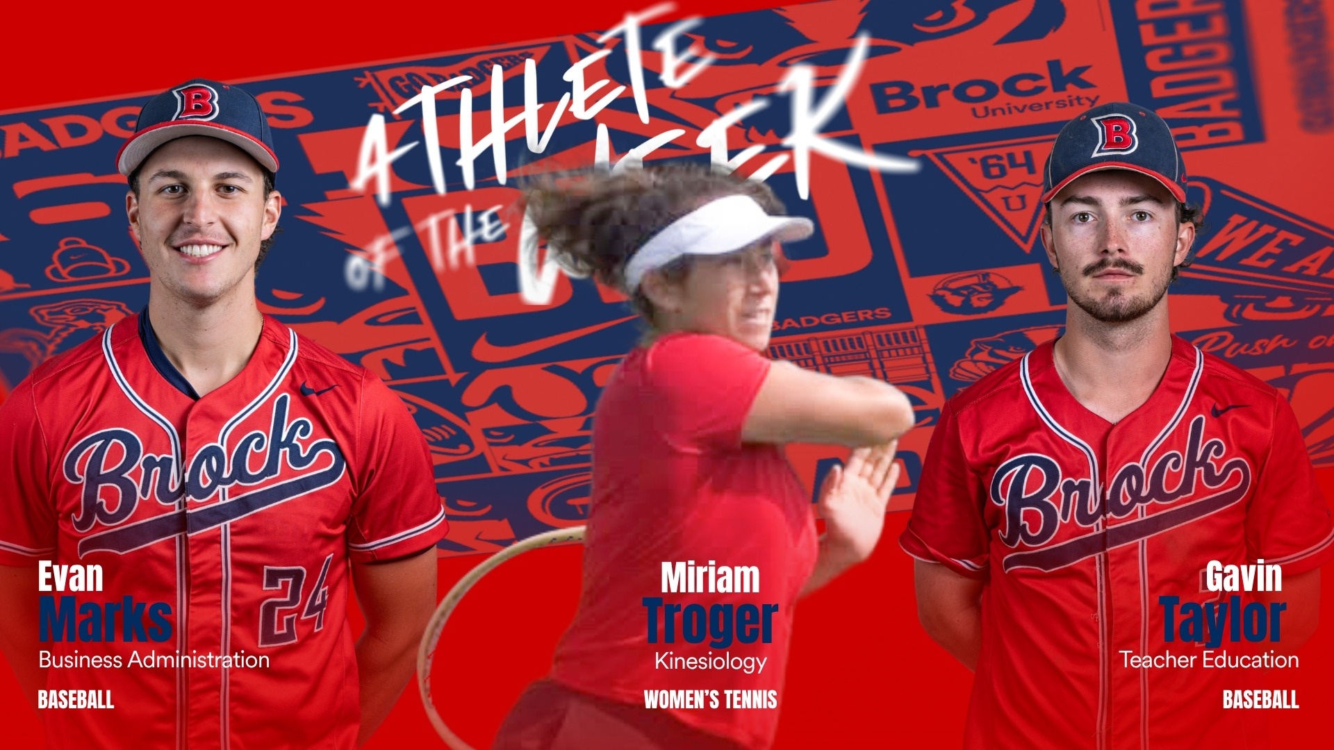 Brock Badgers Athletes of the Week for the period ending Sunday, Oct. 11
