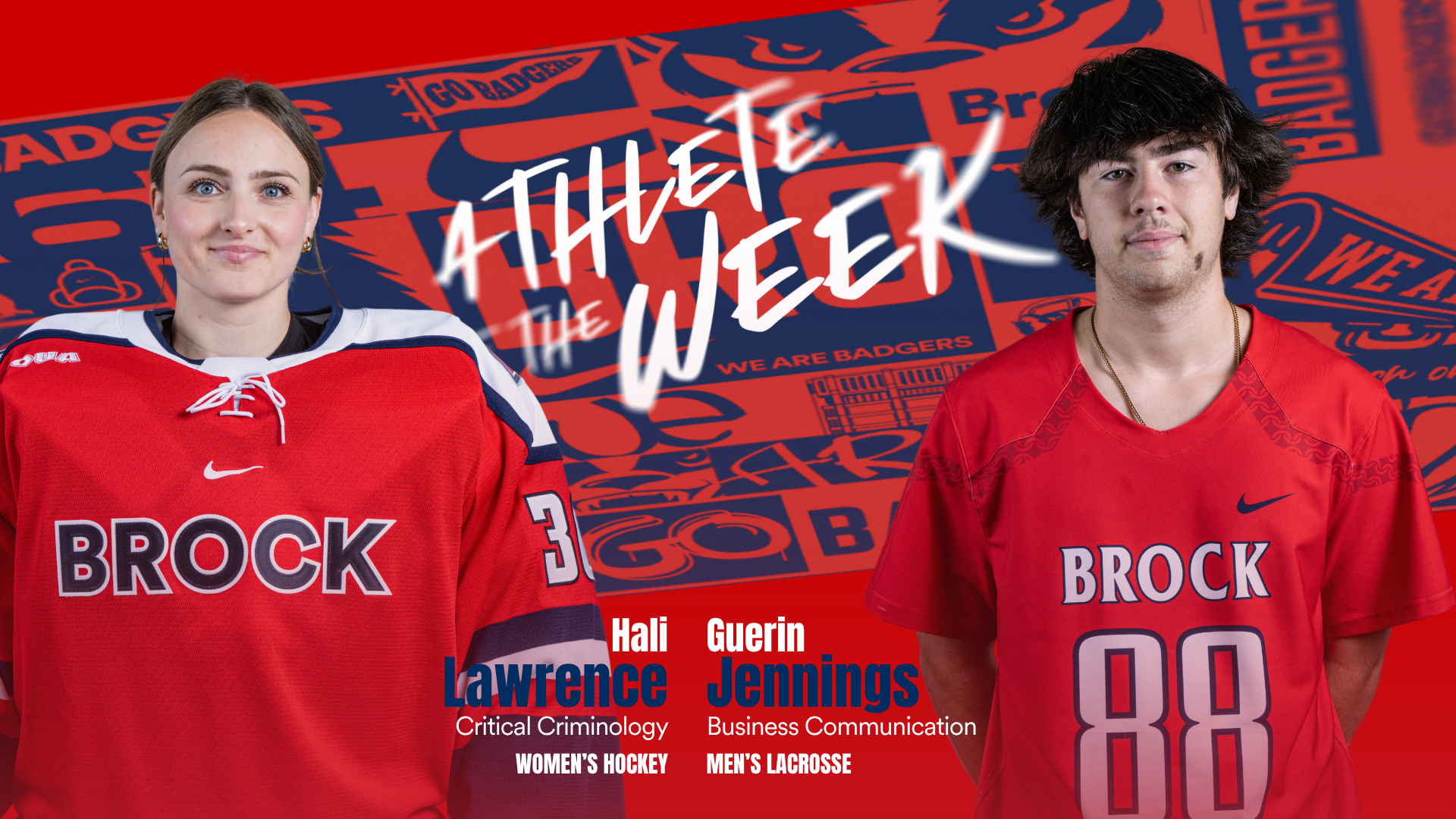 Brock Athletes of the Week for the period ending Sunday, Oct. 25
