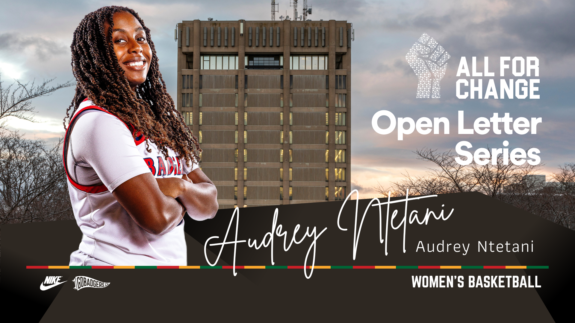 Audrey Ntetani All for Change Open Letter Series graphic