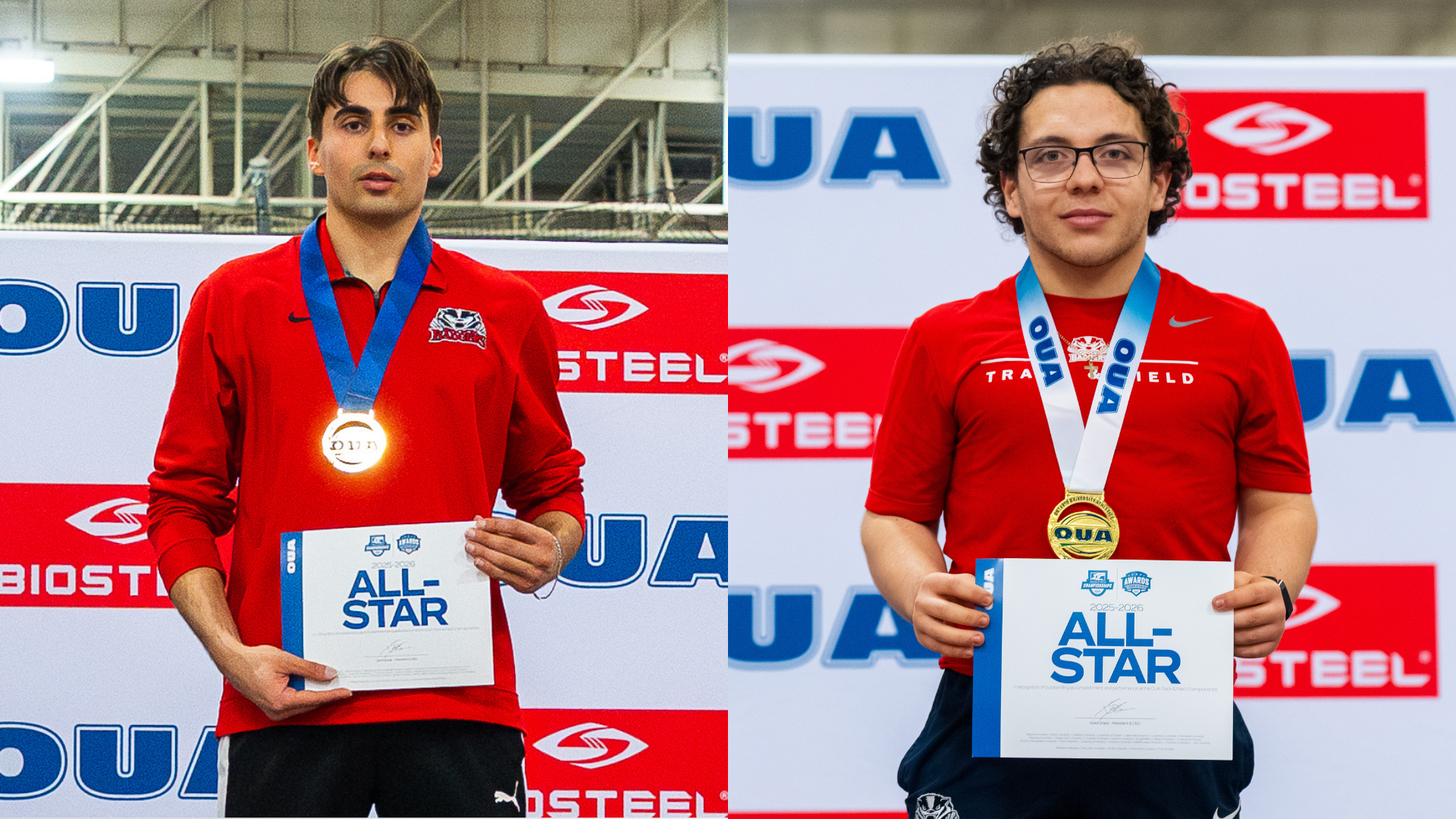 Michael Ivanov and Rémi Oullette pose with their medals
