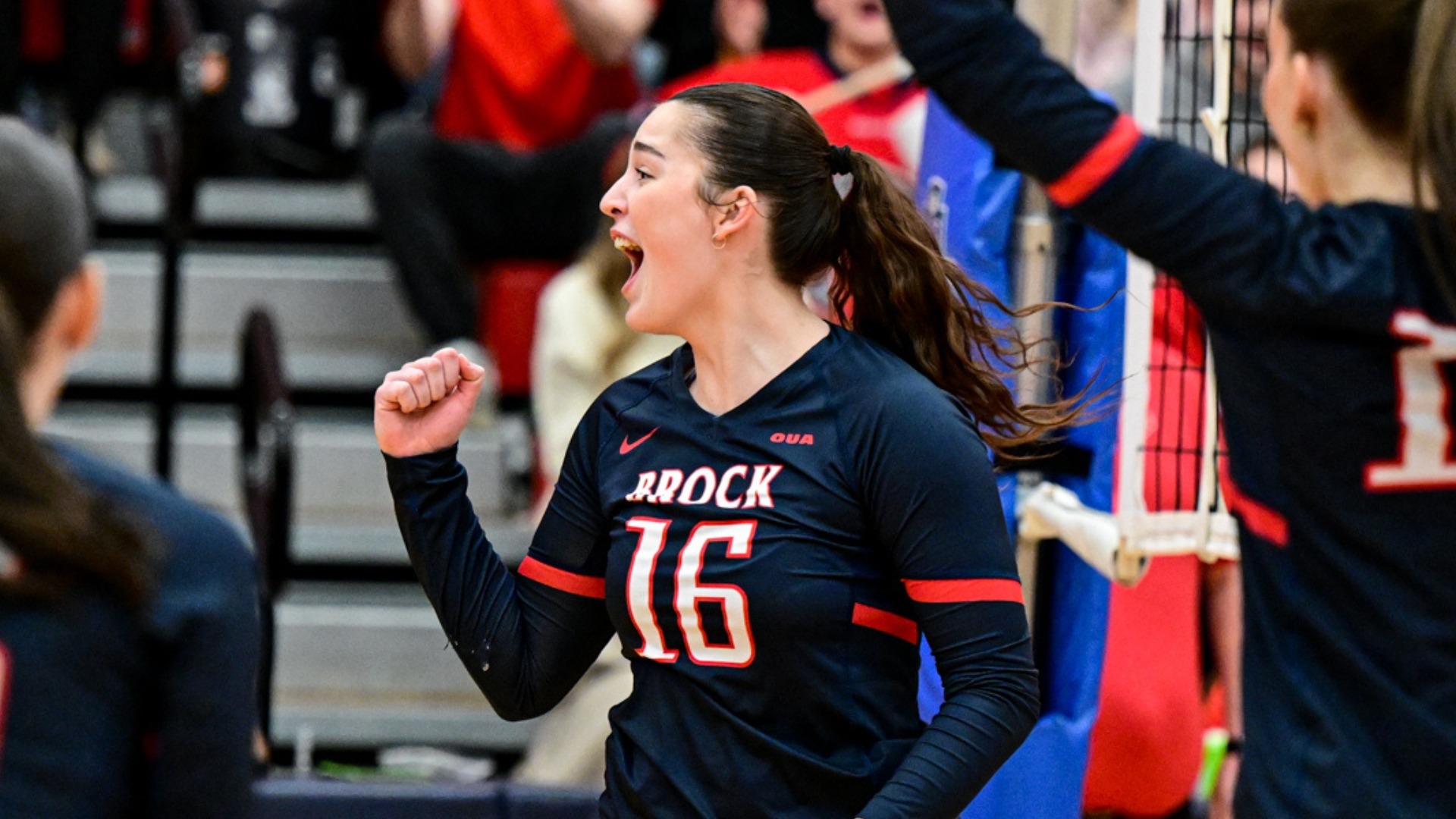 Daryan Chadwick celebrates a point at the 2026 Quigley Cup