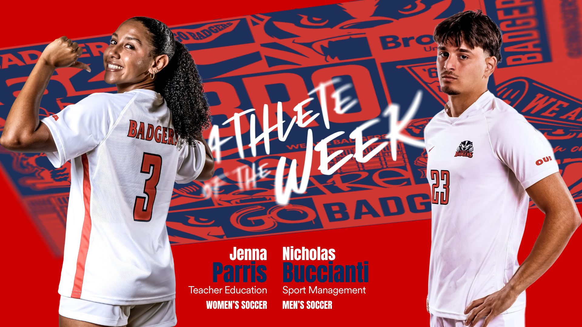 Parris, Buccianti named Brock University Athletes of the Week for the period ending Sunday, Aug. 30.
