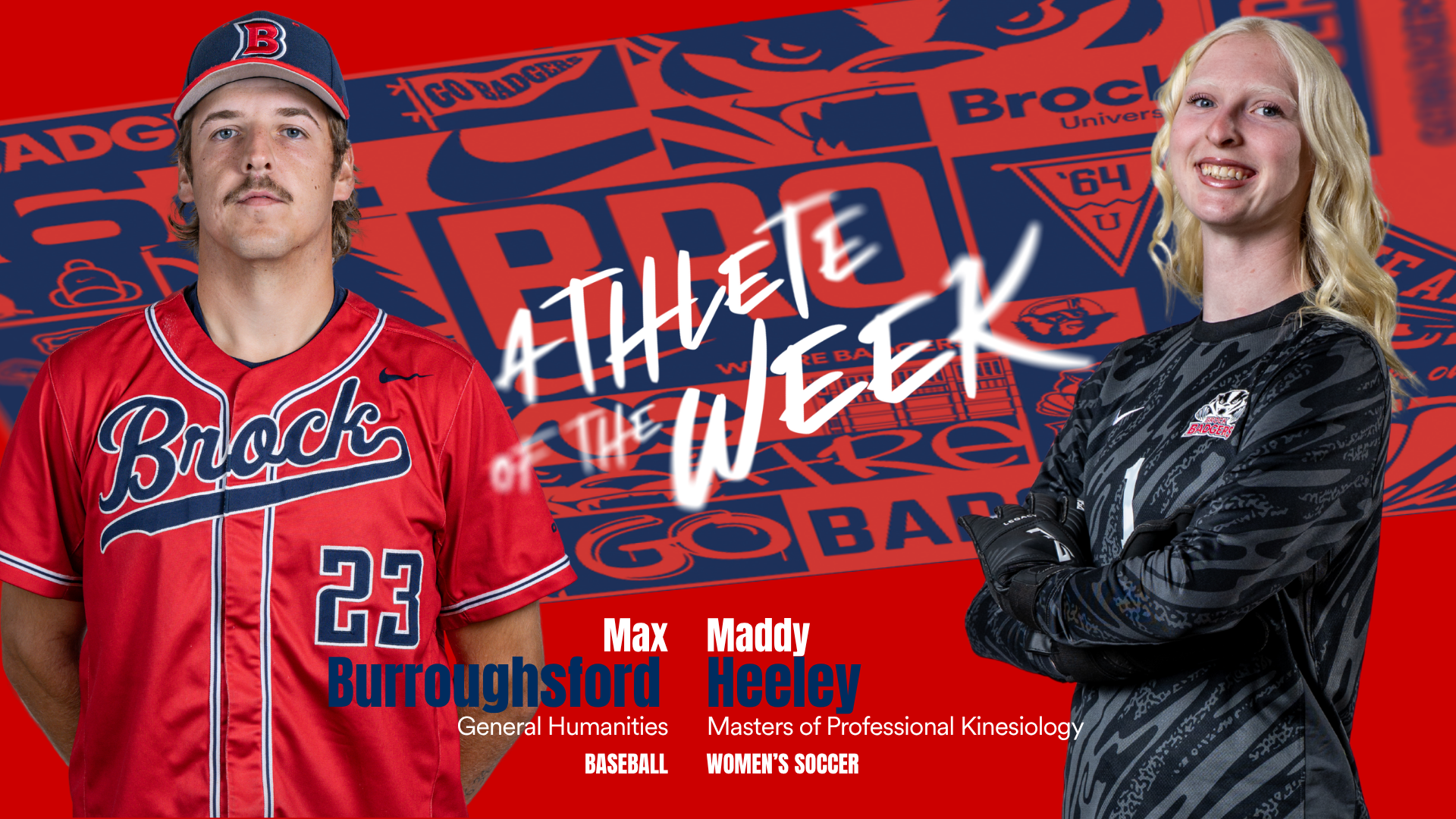 Brock University Athletes of the Week for the period ending Sunday, Sept. 20