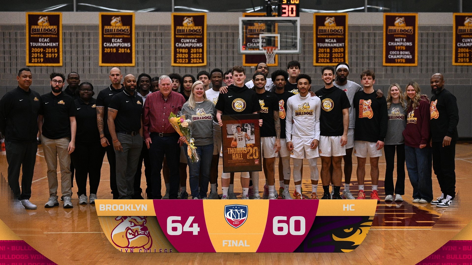mbb senior night win graphic