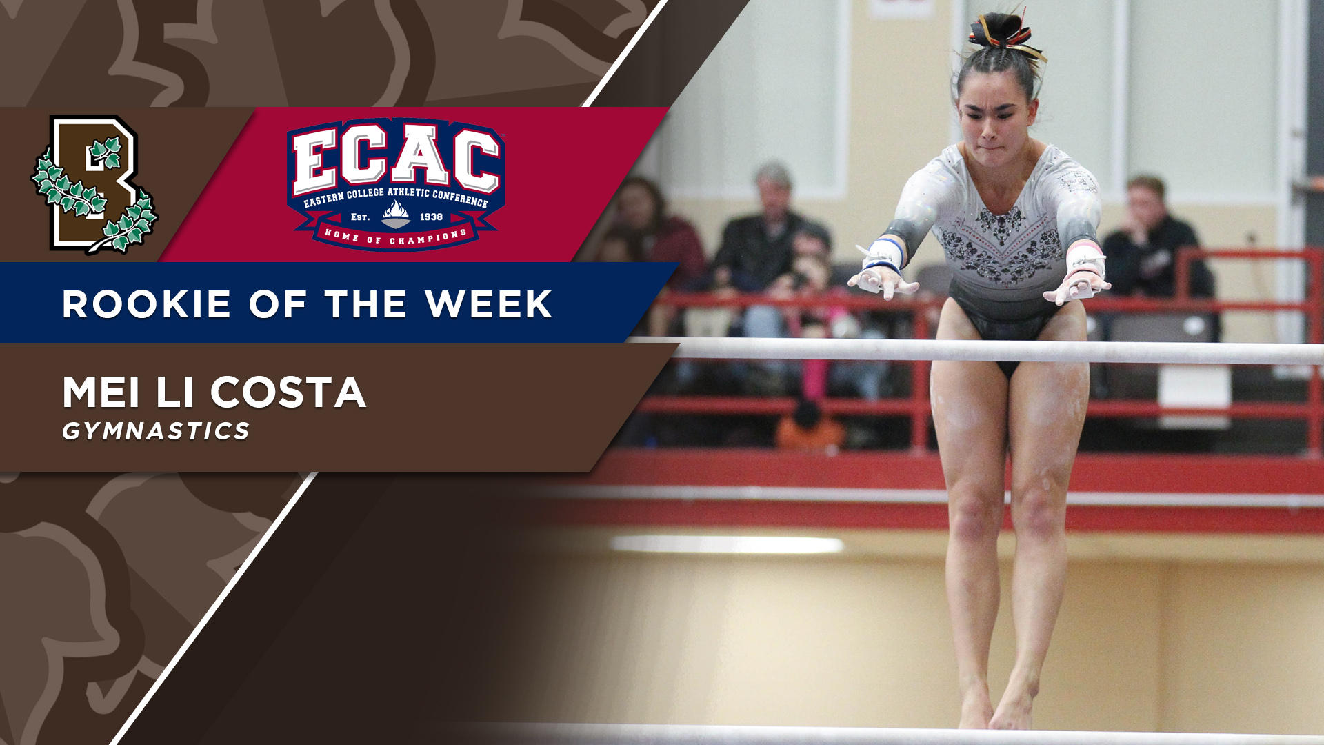 Gymnastics’ Costa Captures ECAC Rookie of the Week for Second Time