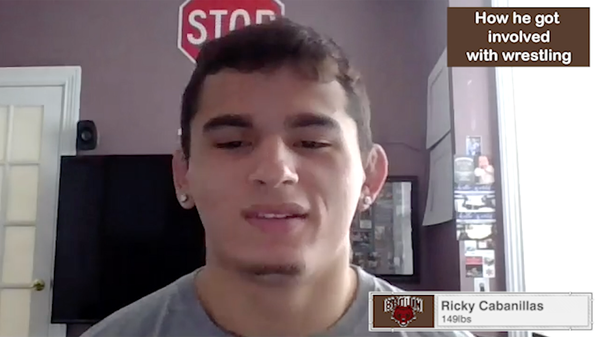 Zooming with the Bears Ricky Cabanillas, Wrestling Brown University
