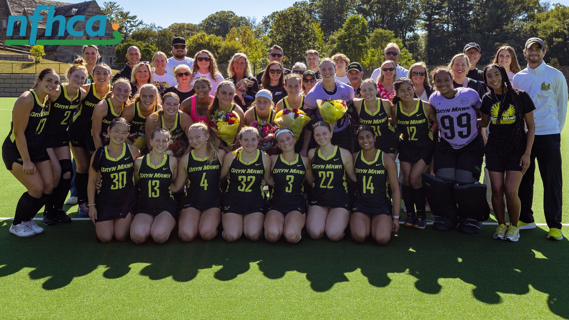 2025 FH Senior Day Picture with NFHCA Logo