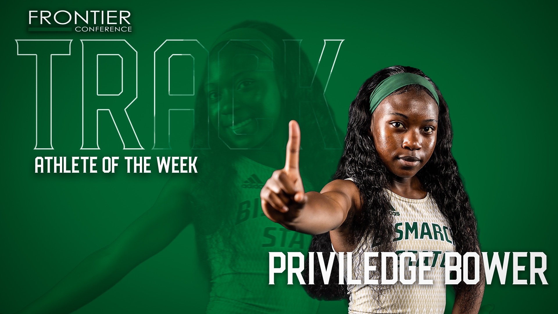 Priviledge Bower Frontier Conference Track Athlete of the Week