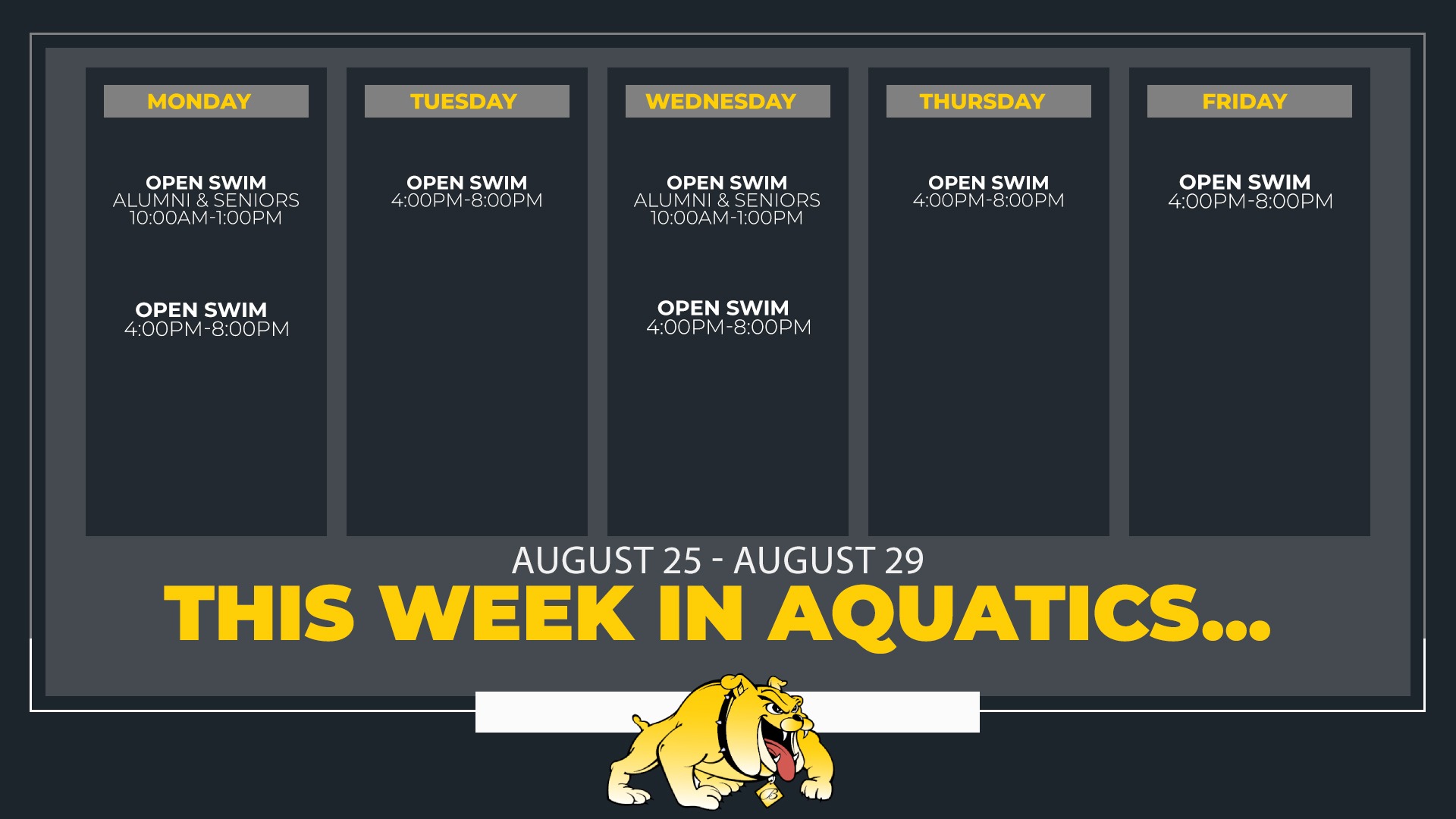 Aquatics Aug 24-29