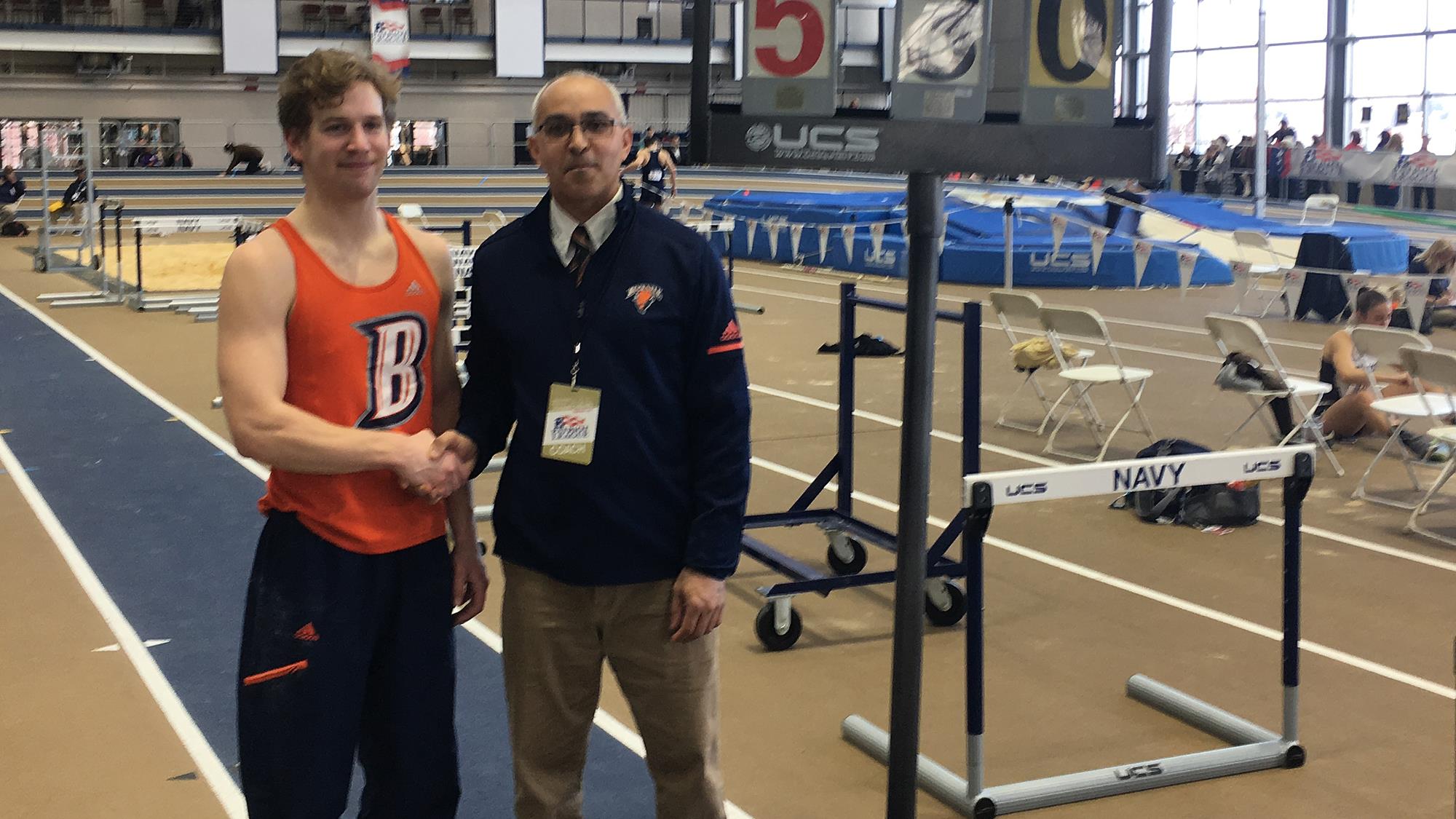 Fay Wins Pole Vault, Breaks Meet Record on Day One of Indoor