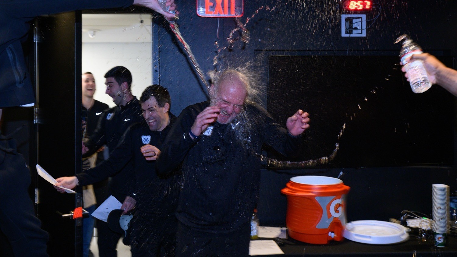 Thad Matta - Win 500 Locker Room Celebration